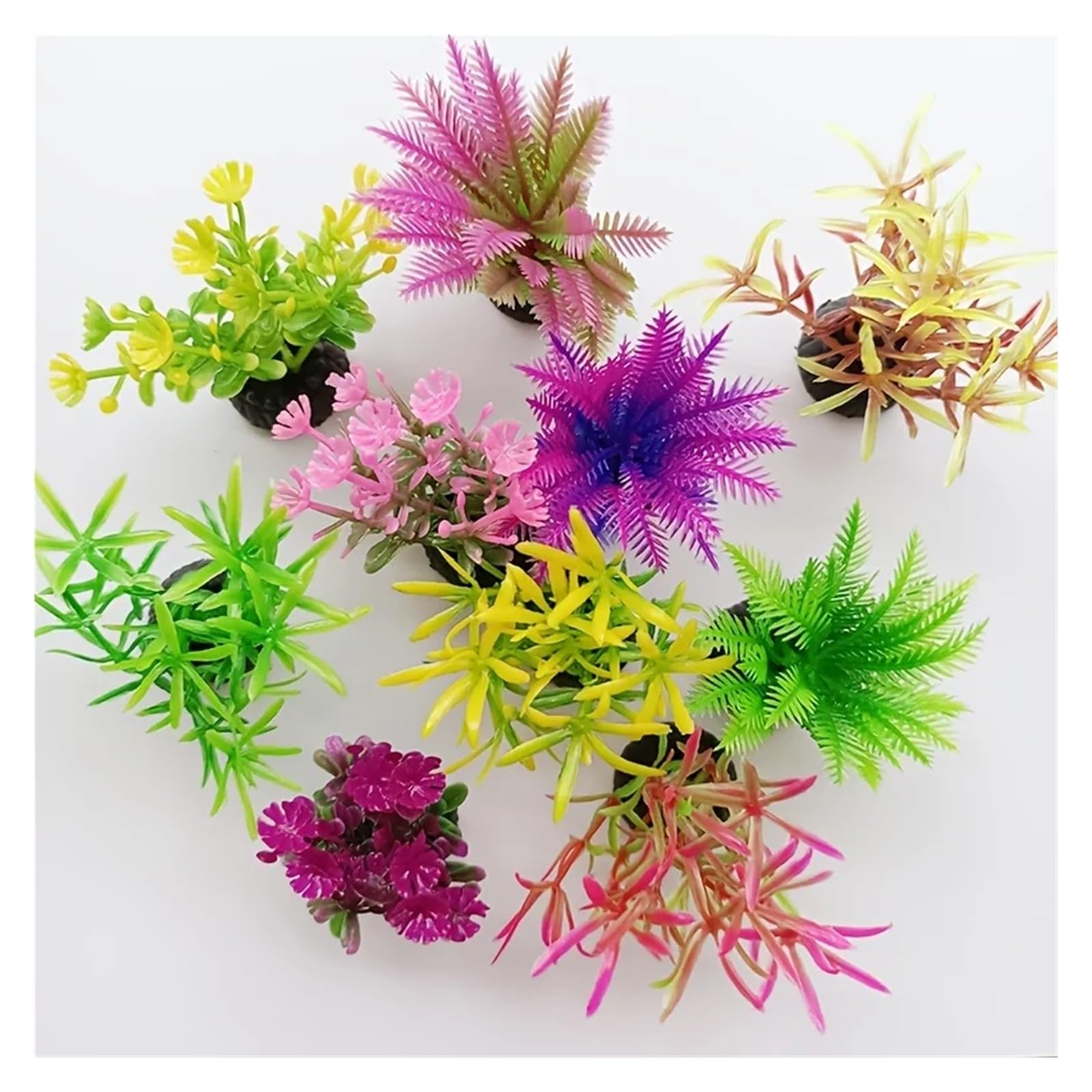 Plantas Artificiales para acuarios, Plantas de Algas Artificiales for Acuario, 10 Unidades, 5, cm x 2