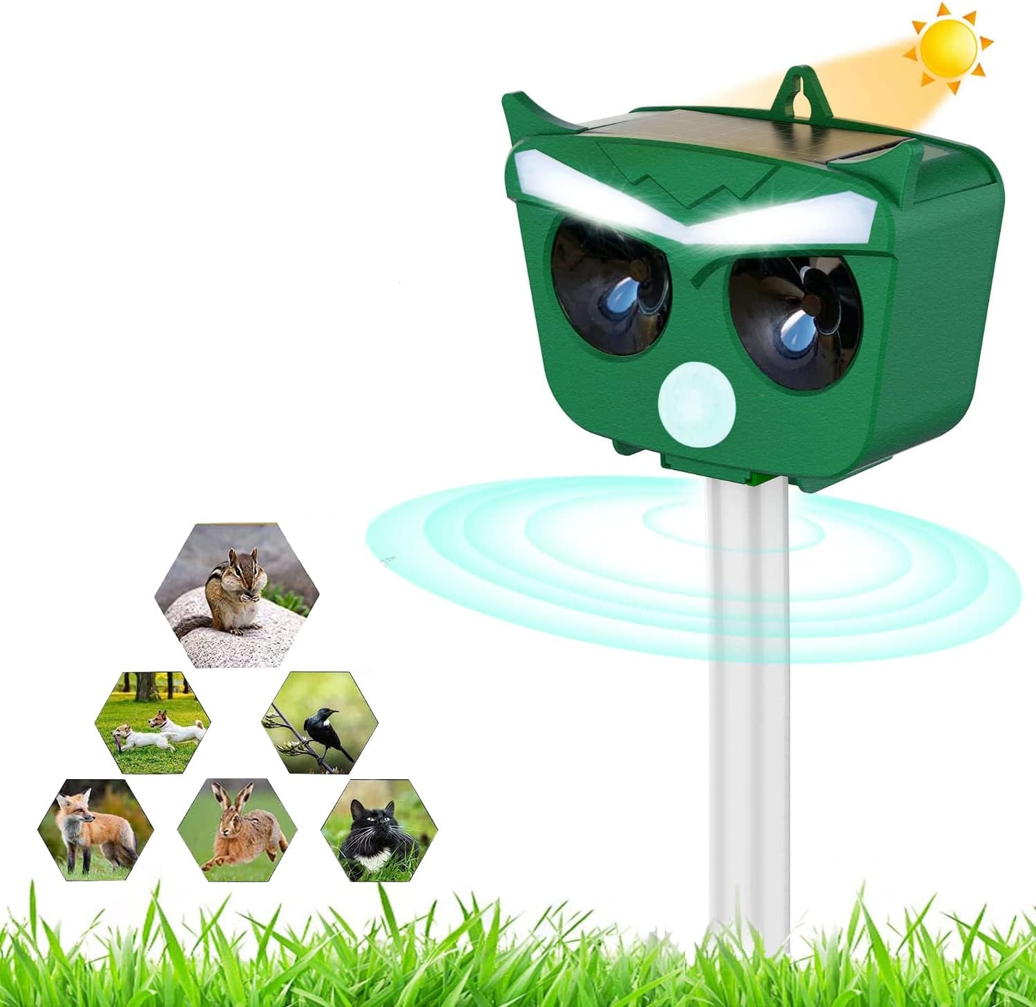 Fox Repellent,Cat Repellant,Solar and Waterproof Cat Repellent