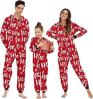 Cysincos Family Matching Christmas Pajamas Set Xmas Pjs Set Soft Long Sleeve Holiday Sleepwear Outfits for Women Men Couples