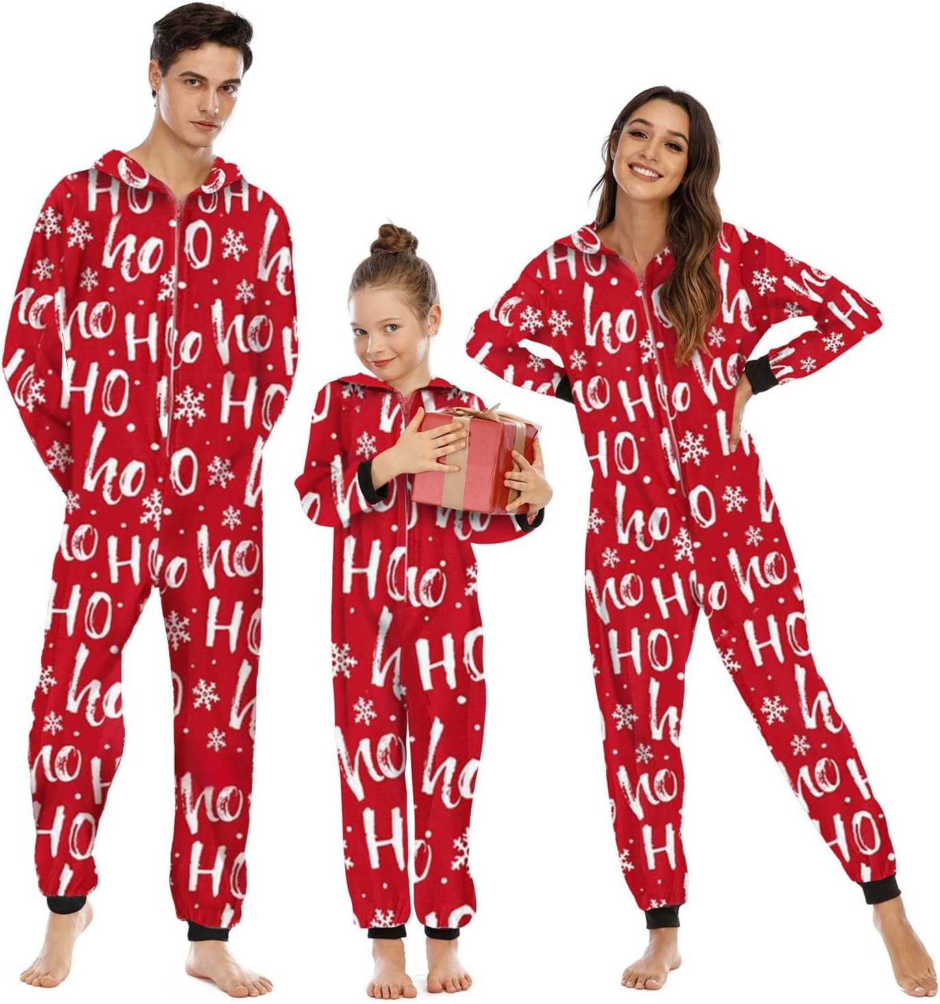 Cysincos Family Matching Christmas Pajamas Set Xmas Pjs Set Soft Long Sleeve Holiday Sleepwear Outfits for Women Men Couples
