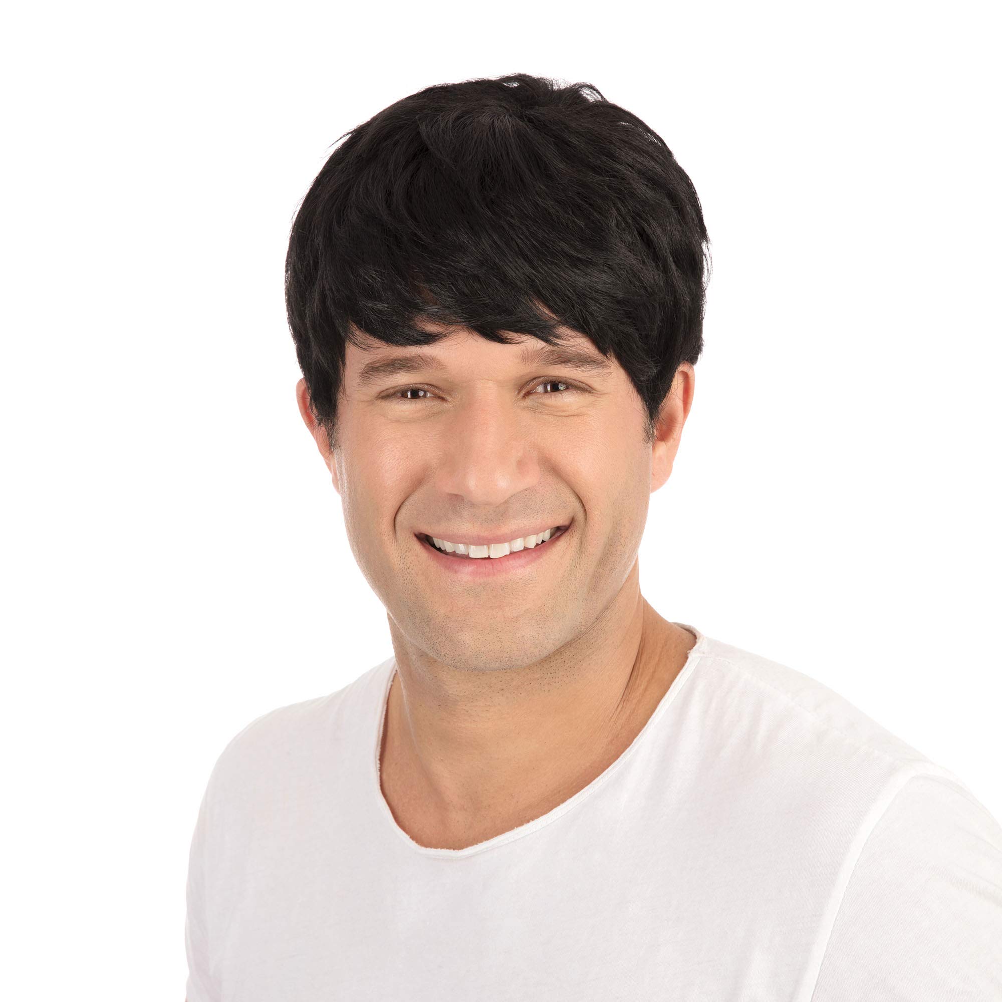 Short Black Wig for Male - 1 Piece - Authentic Design, Perfect Accessory for 1970s-Themed Parties, Music Festivals, Cosplay, & More Halloween Halloween