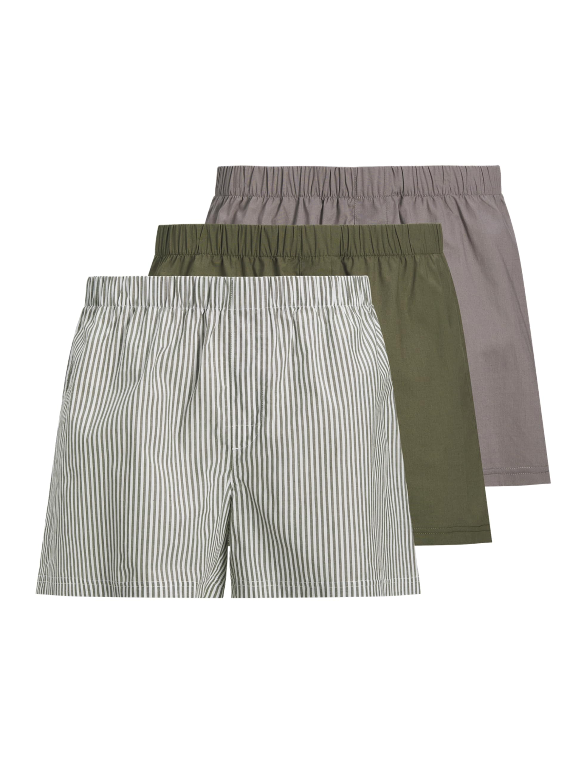 JACK & JONES Men's Jacmilano Woven Boxers 3 Pack Noos (Pack of 3)