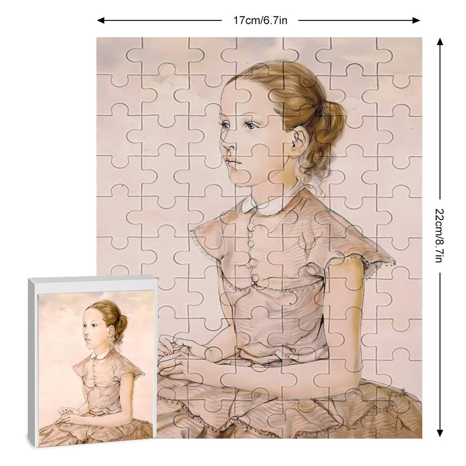 Amazon | 藤田嗣治有名絵画の複製「小さな女の子」 木製パズル