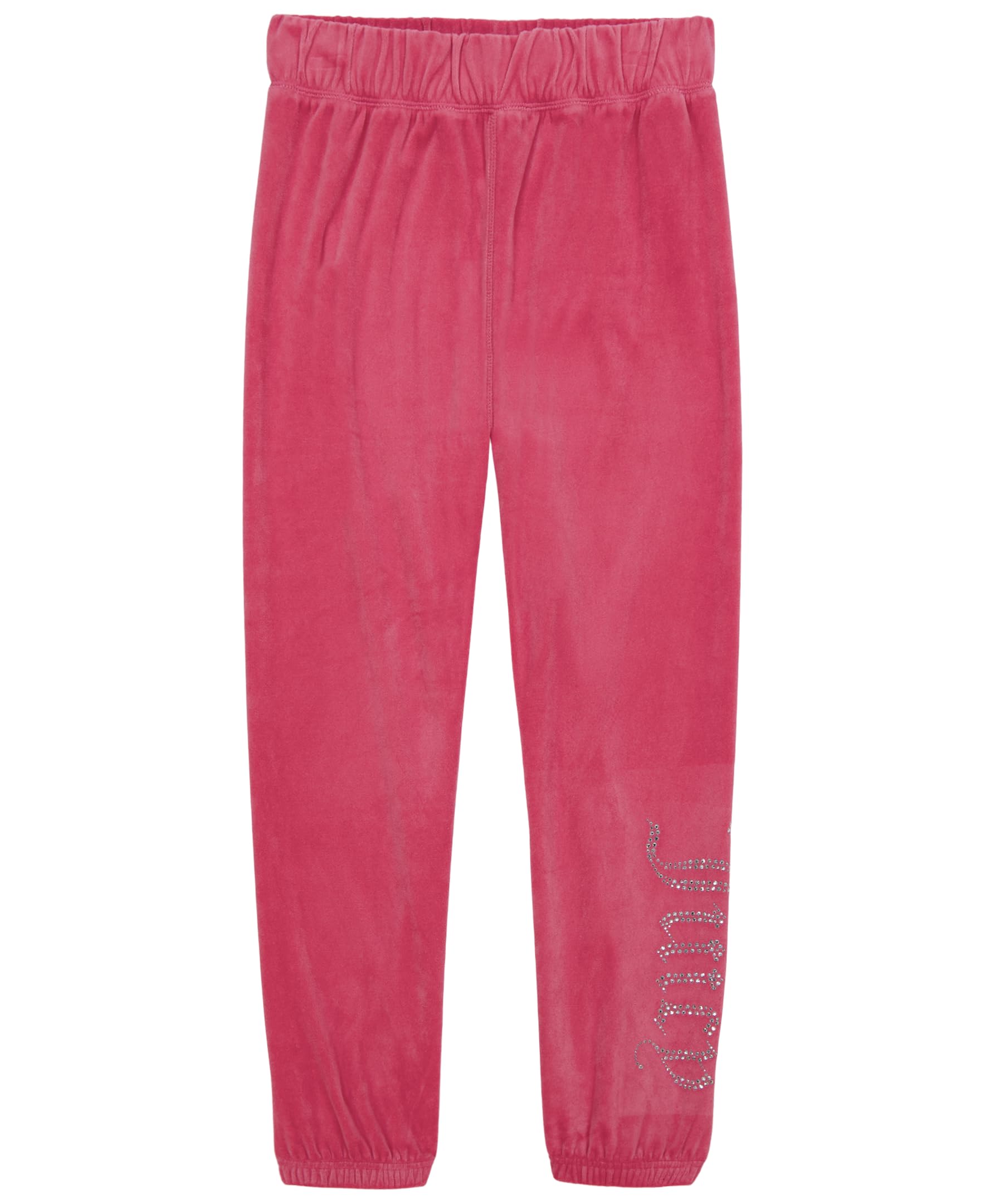 Juicy Couture Girls' Pull-On Plush Velour Jogger, Ribbed Waist &amp; Cuffs