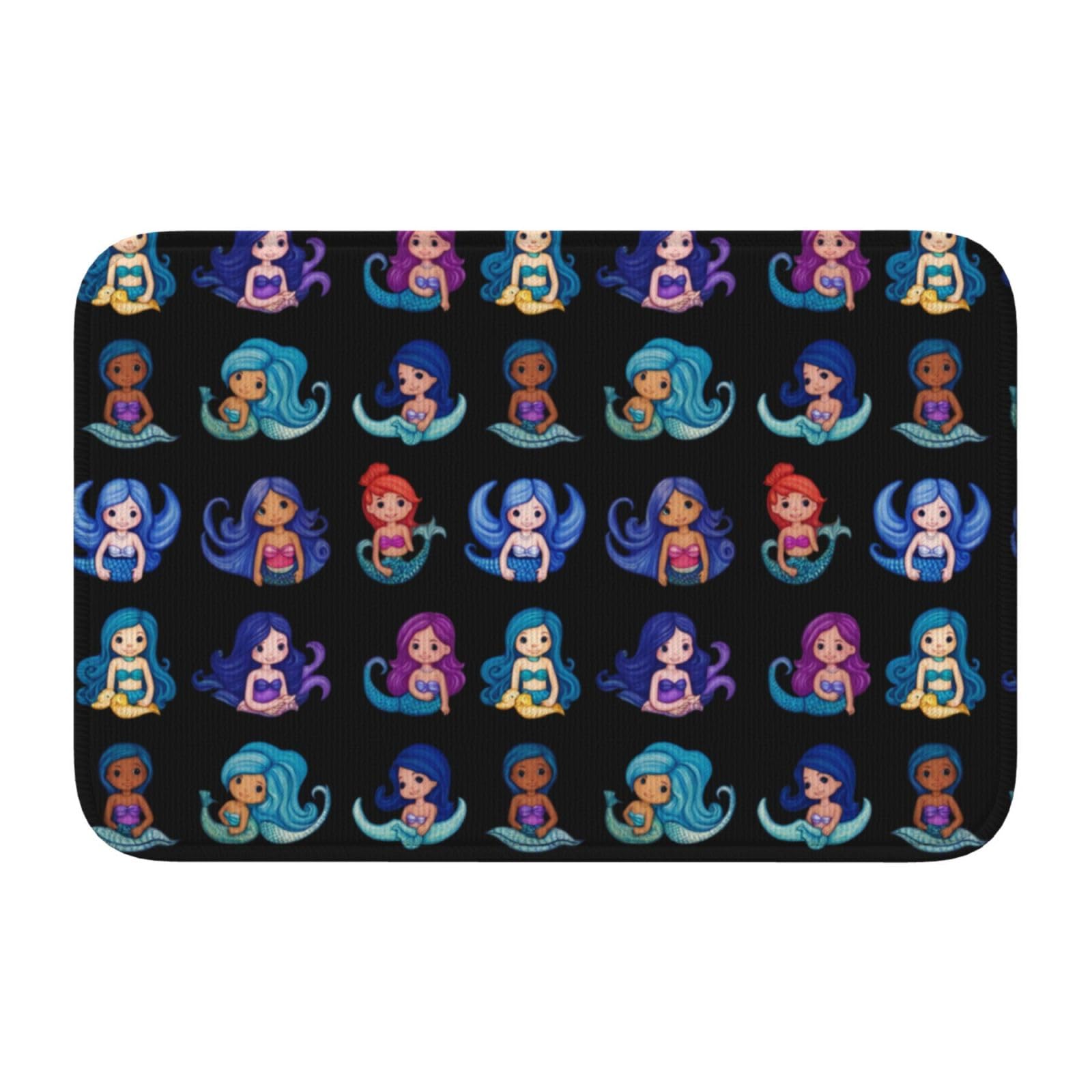 Tapis de sol ourlet Lock Edge résistant décoloration Mermaid Sisters