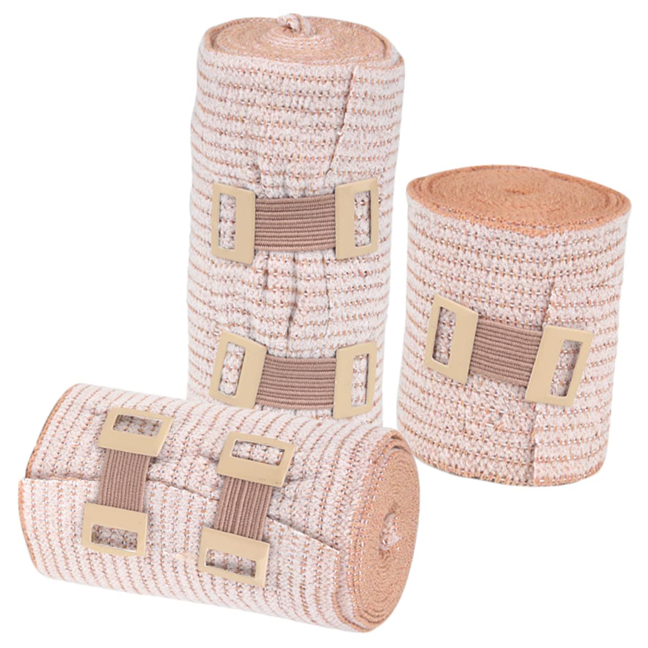 HOMOCONO 3pcs for Wounds Sports Tape Compression Leg Wraps Paper Tape Compression Wraps for Legs Tape Calf Aluminum Buckle