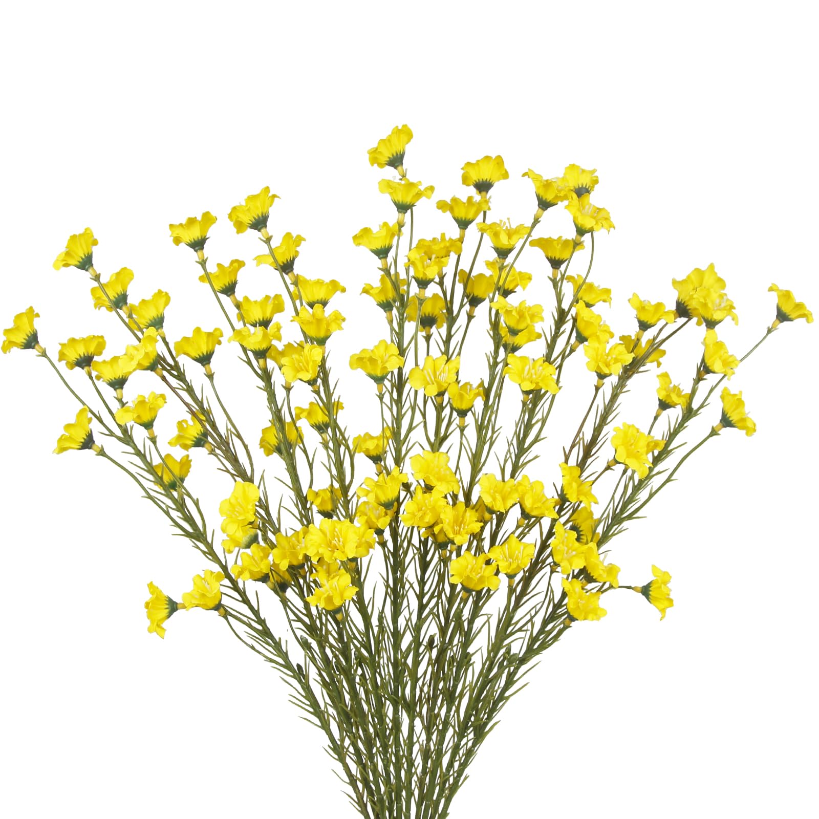 CEWUDA 10Pcs Artificial Wildflowers with Stems Bulk Spring Flowers Yellow