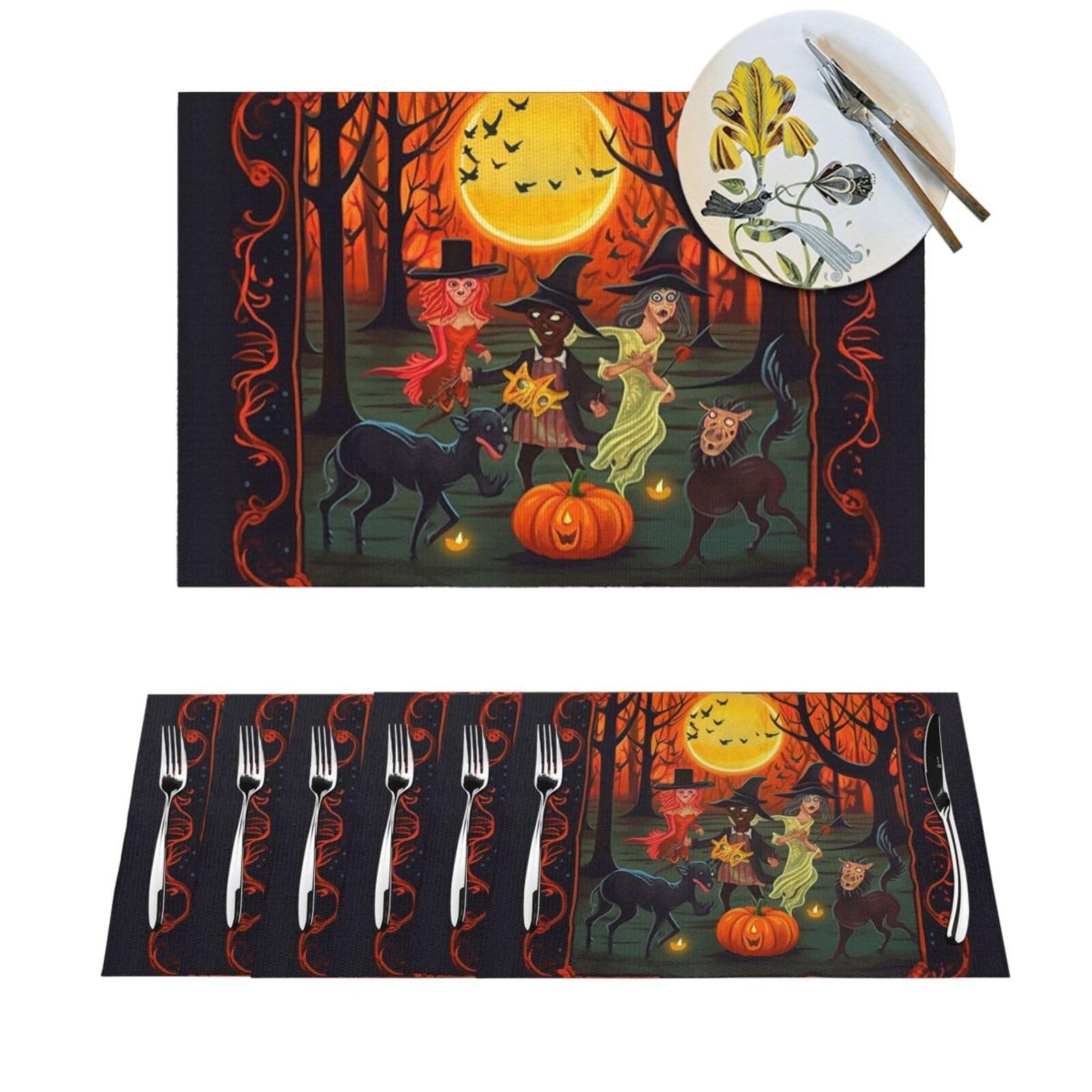 Sets de table en PVC tissé 45,7x30,5 cm lavables et antidérapants pour la cuisine | Lot de 4