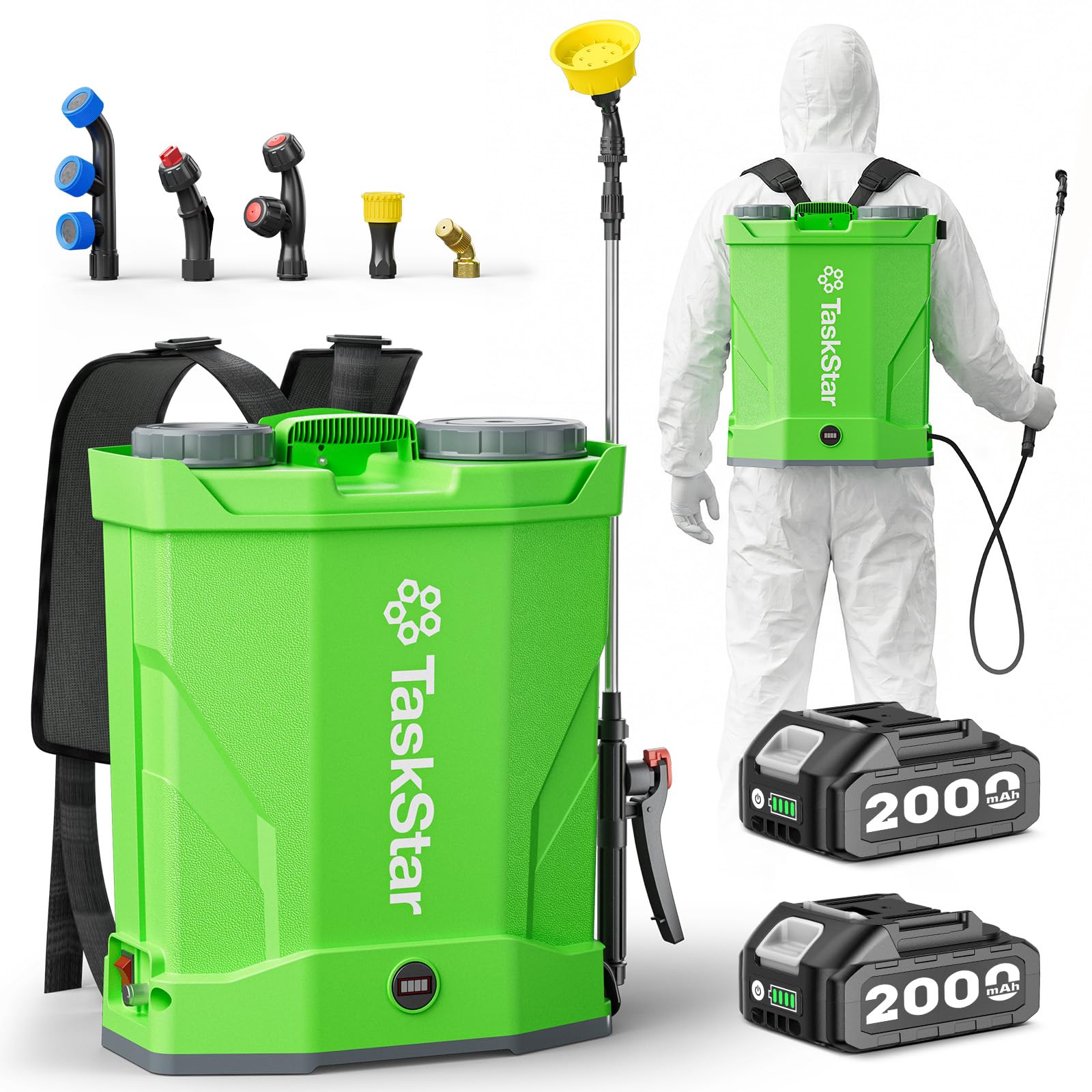 Taskstar Battery Powered Backpack Sprayer - 4.2 Gallon