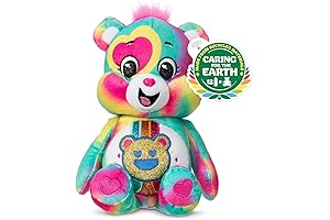 Worlds Smallest 9" Glitter Good Vibes Tie-Dye Care Bears
