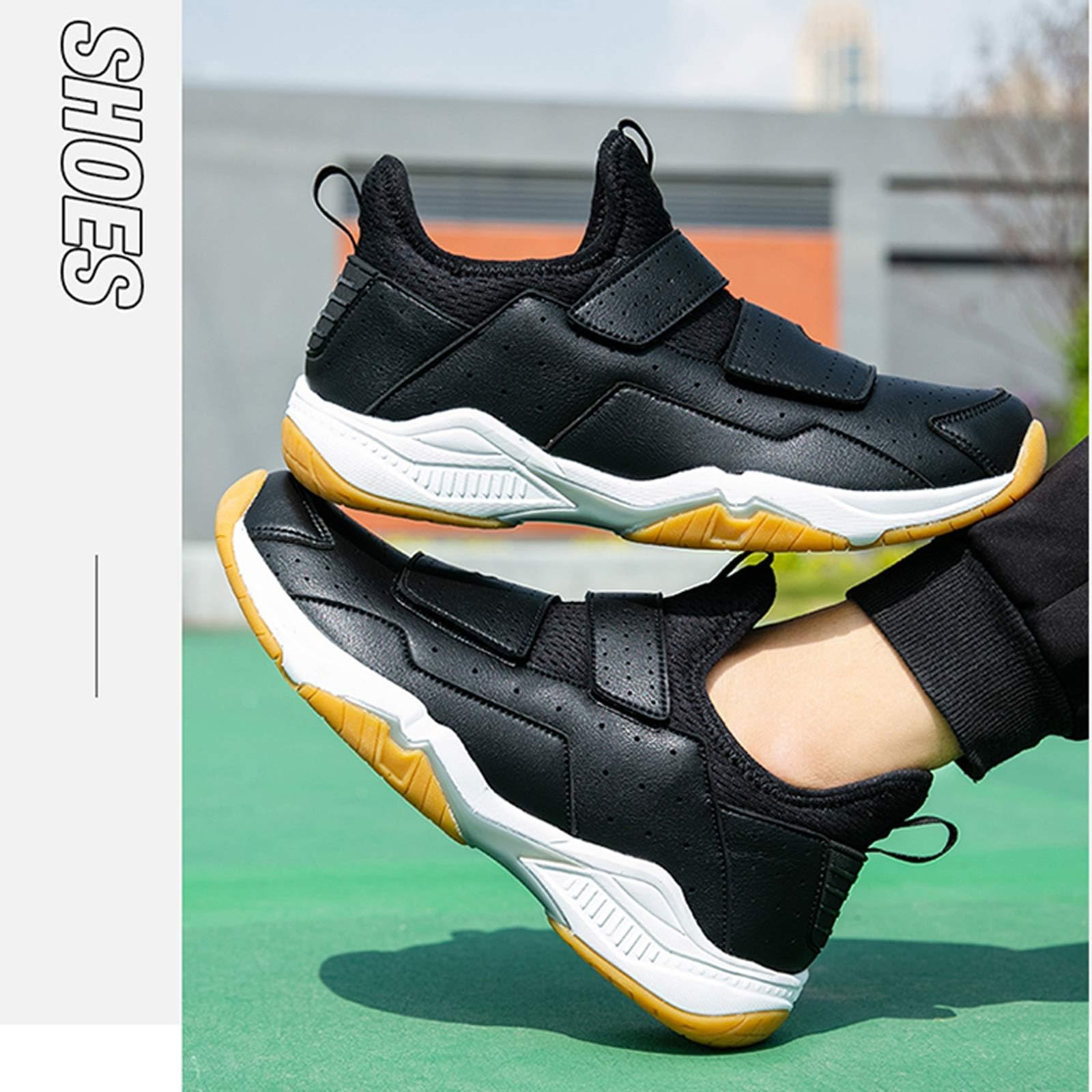 Professionelle Fechtschuhe Trainingsschuhe for Jungen Und Mädchen Im Wettkampf Jugend-Foil-Sportschuhe (Dicke : Black, Size : 43)