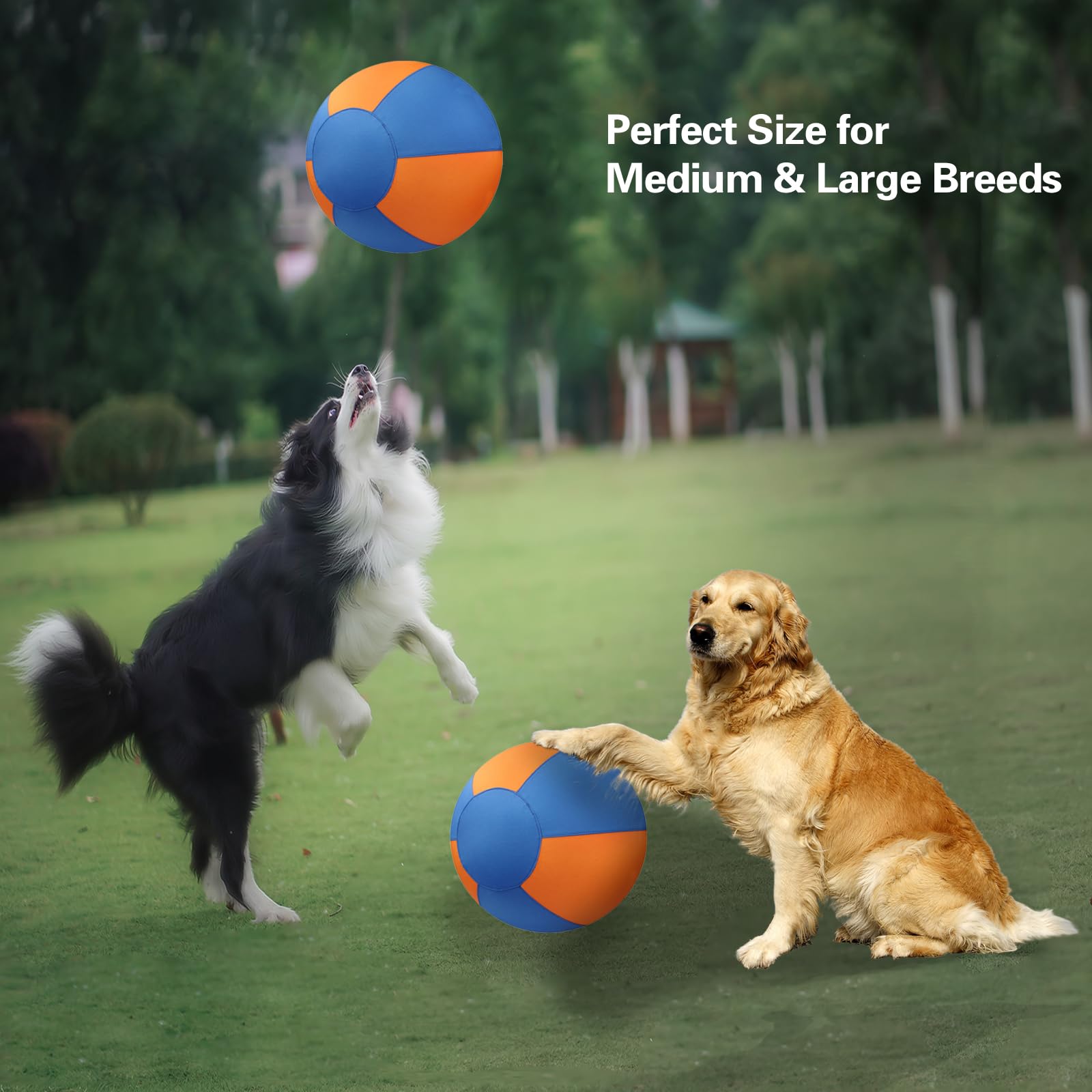 Pelota de pastoreo para perros, pelota alegre duradera e impermeable de 18 pulgadas para perros, juguete de entrenamiento para perros para razas medianas y grandes, juguetes para perros