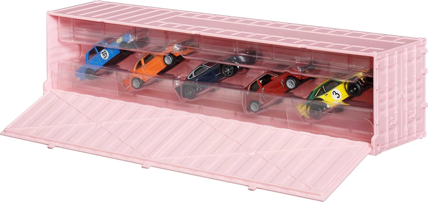 Hot Wheels Premium Car Culture Japan Historics 4 Container Set with 5 Toy 1:64 Scale Die-Cast Vehicles in Collectible Storage & Display Container