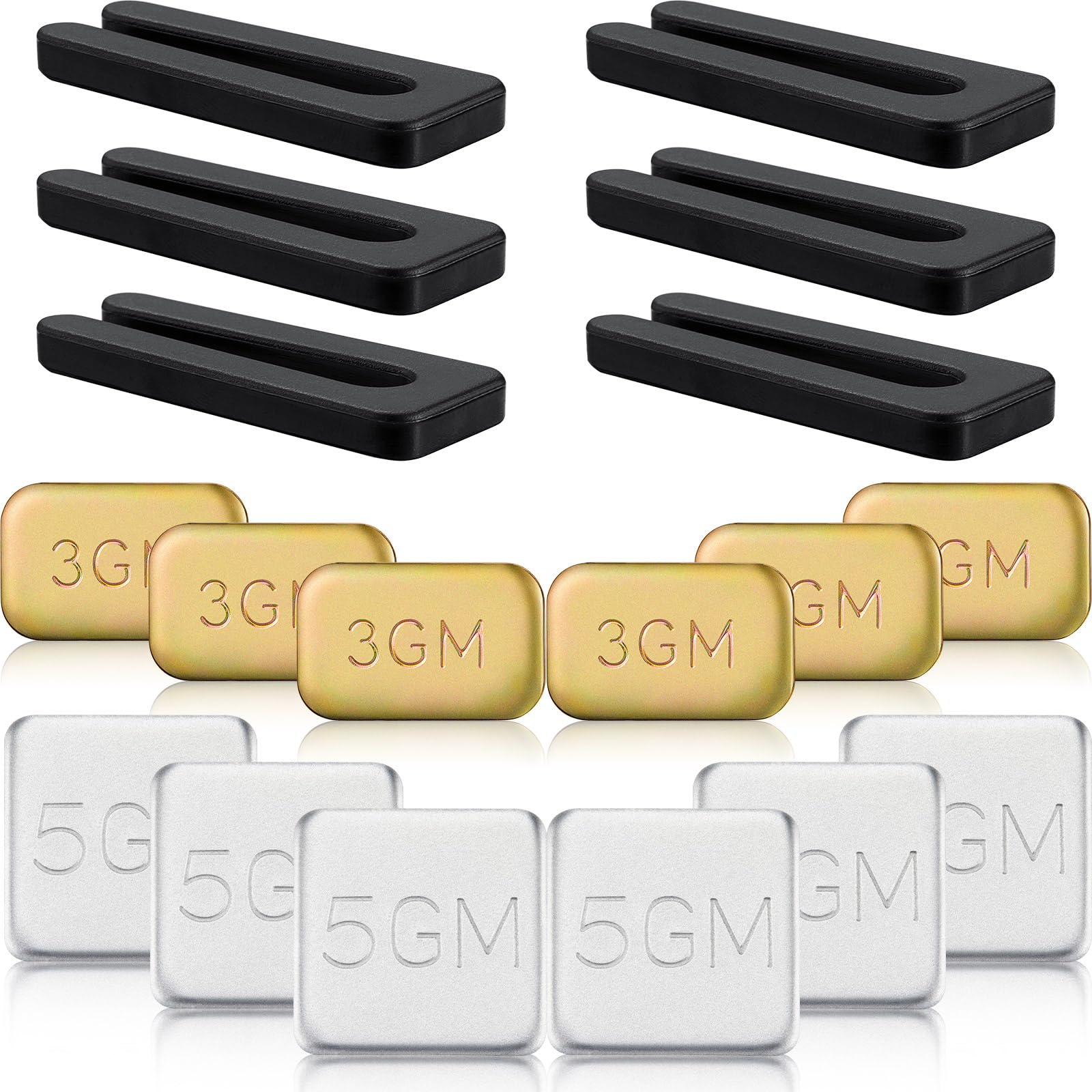 21 Pieces 6 Sets of Ceiling Fan Balancing Kit Fan Blade Balancing Kit Include 6 Self Adhesive Metal 5g Weight 9 Metal Self Adhesive 3g Weight 6