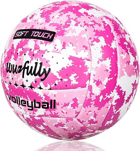 Miniatura 2 de Wuzfully Voleibol oficial tamaño 5, pelotas de voleibol suaves para patio trasero, playa, parque, juegos, práctica de voleibol para adolescentes