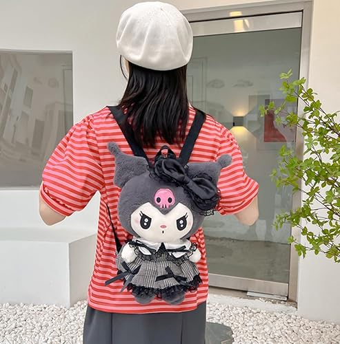 Miniatura 4 de Awcvire Japanese Anime Plush Backpack, 15.7" Cute Cartoon Figure Plush Doll Schoolbag For Kids and Girls, Adorable Plush bag for Series Fans