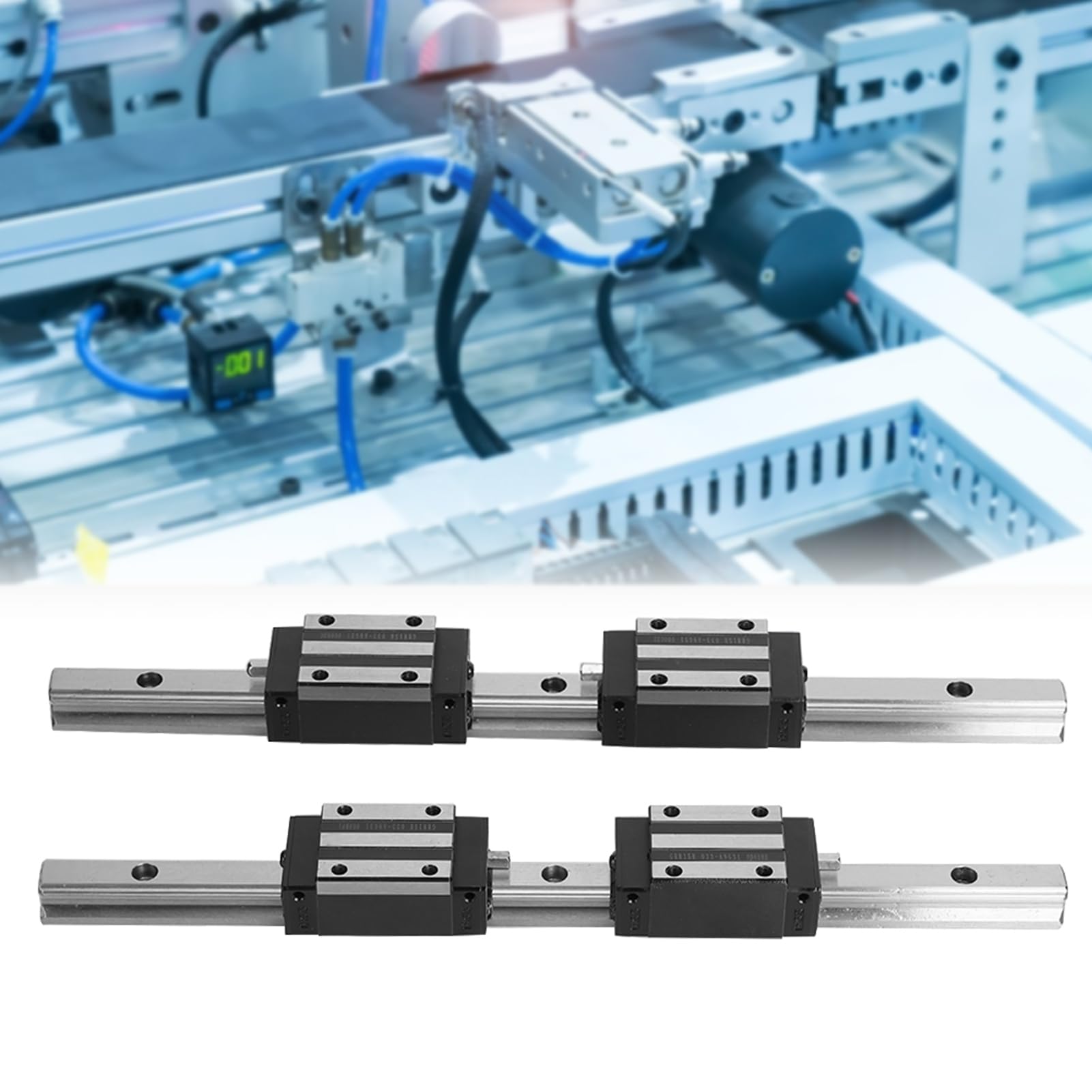 Alomejor Glissière Linéaire en Fonte 300mm, Coulisseau Durable pour