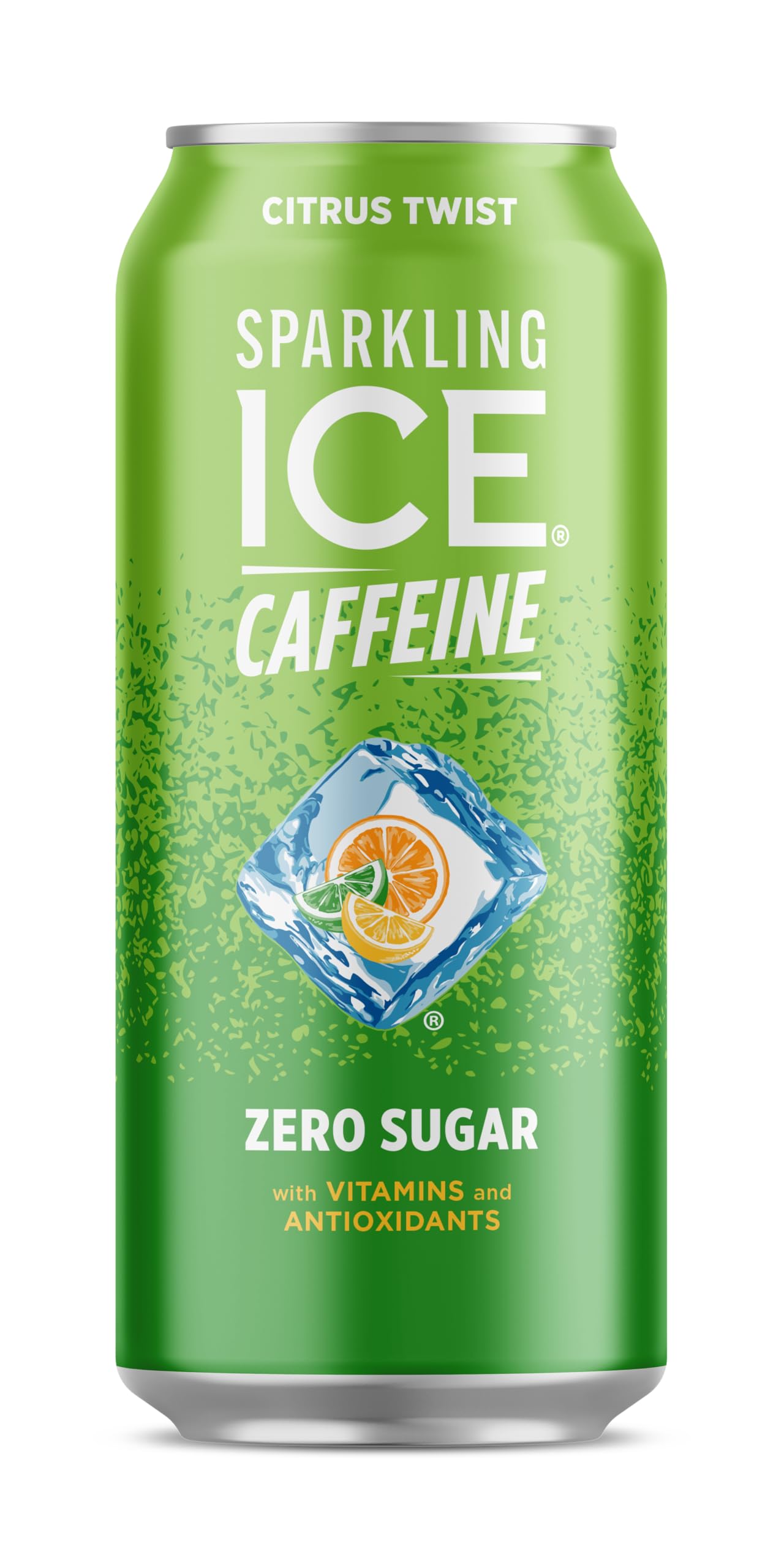 Sparkling Ice Caffeine, Citrus Twist Sparkling Water with Caffeine, Zero Sugar, with Antioxidants and Vitamins,16 fl oz Can