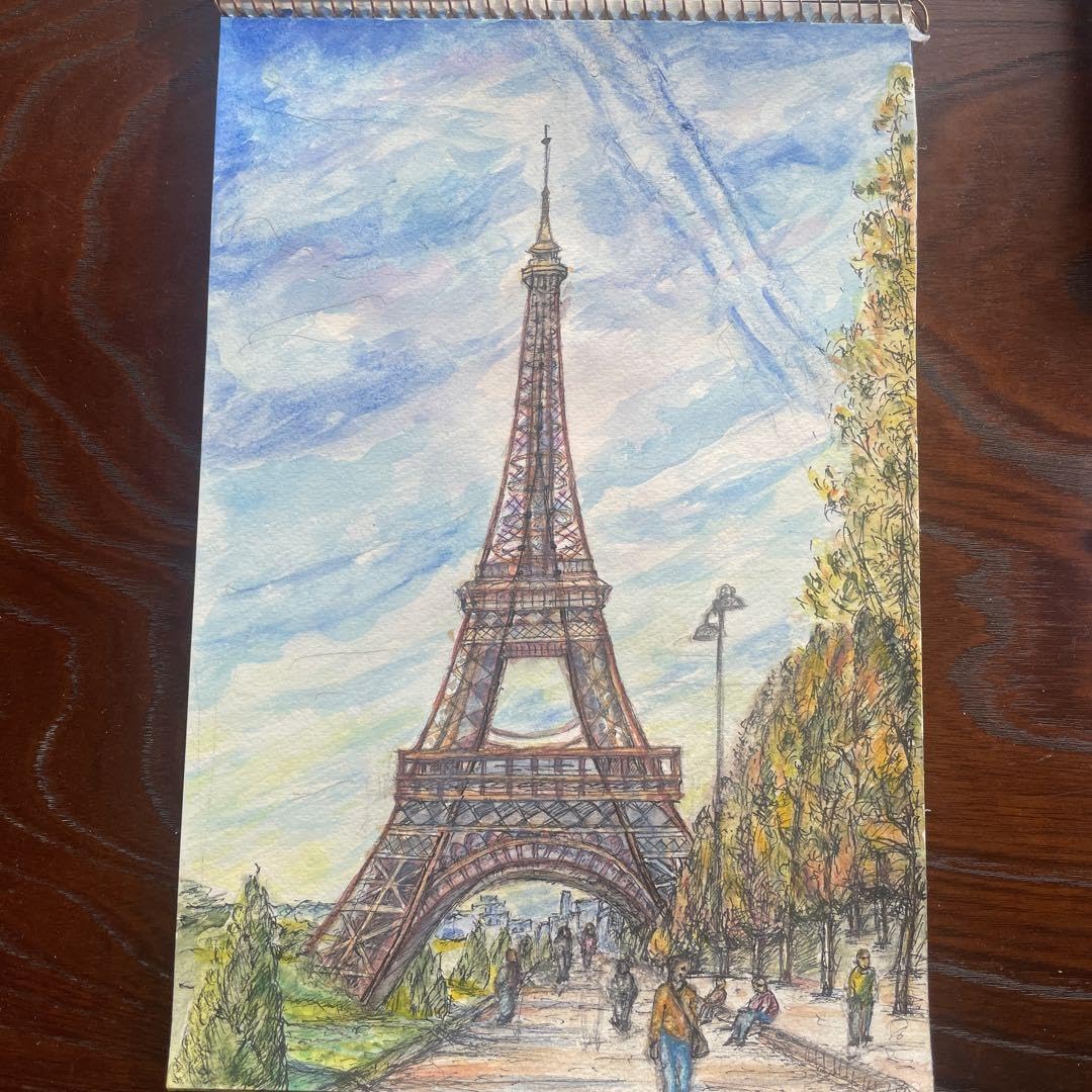 絵画　エッフェル塔とアイリス 絵画 エッフェル塔とアイリス