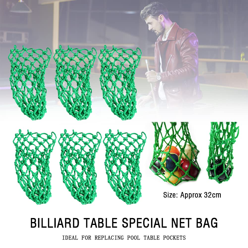 Tasche per Tavolo da Biliardo,Rete da Biliardo da 6 Pezzi scavata - Tasca per Tavolo da Biliardo a Lunga Durata per di Ricambio per Biliardo