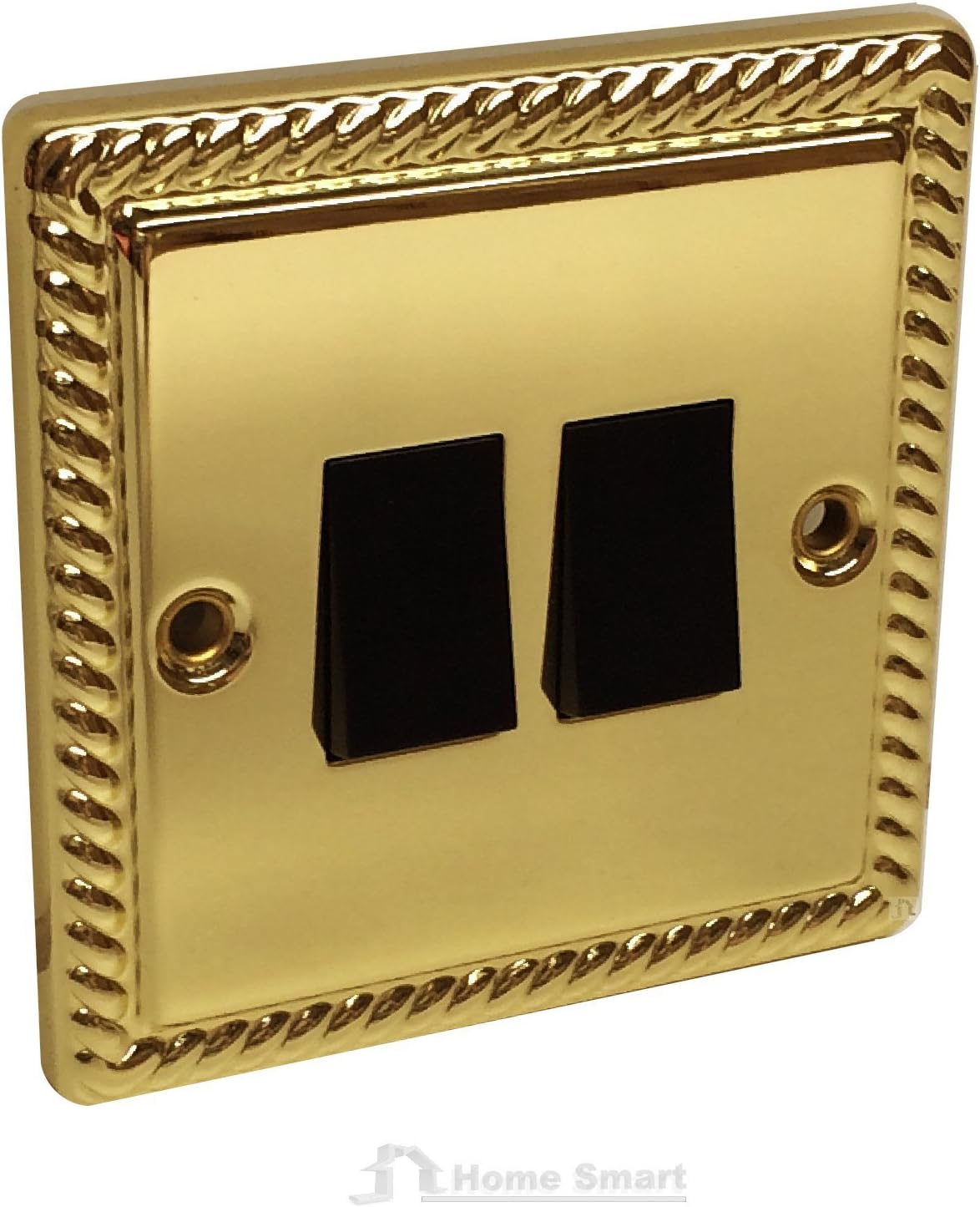 Brass Rope Double Light Switch 2 Gang 2 Way Electric Bright