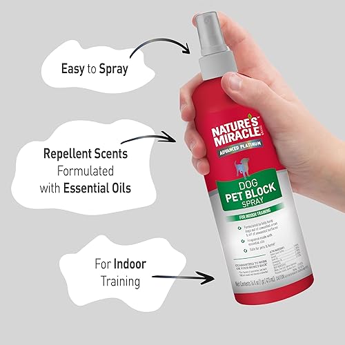Miniatura 5 de Nature's Miracle Advanced Platinum - Aerosol repelente de bloques de mascotas para perros, 16 onzas líquidas (paquete de 1)