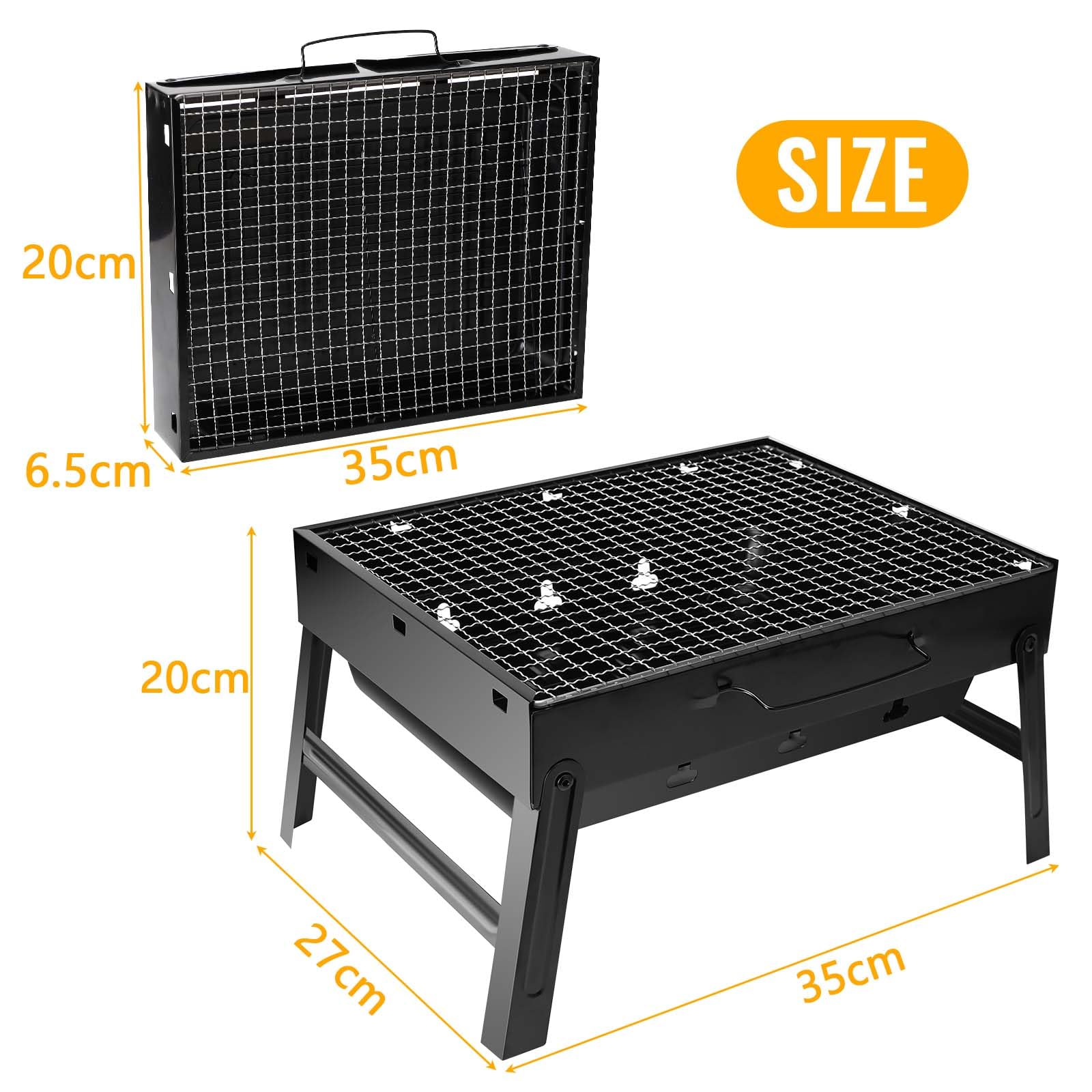 Auauraintt Barbecue Mini Pliable - Barbecue de Table et de Camping pour Pique-Nique, Jardin, Terrasse et Voyage