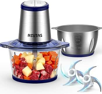 Amazon.co.jp: ASUTAS フードプロセッサー 2L大容量 【2ボウル】 1台5 Amazon.co.jp: ASUTAS フードプロセッサー 2L大容量 【2ボウル】 1台5