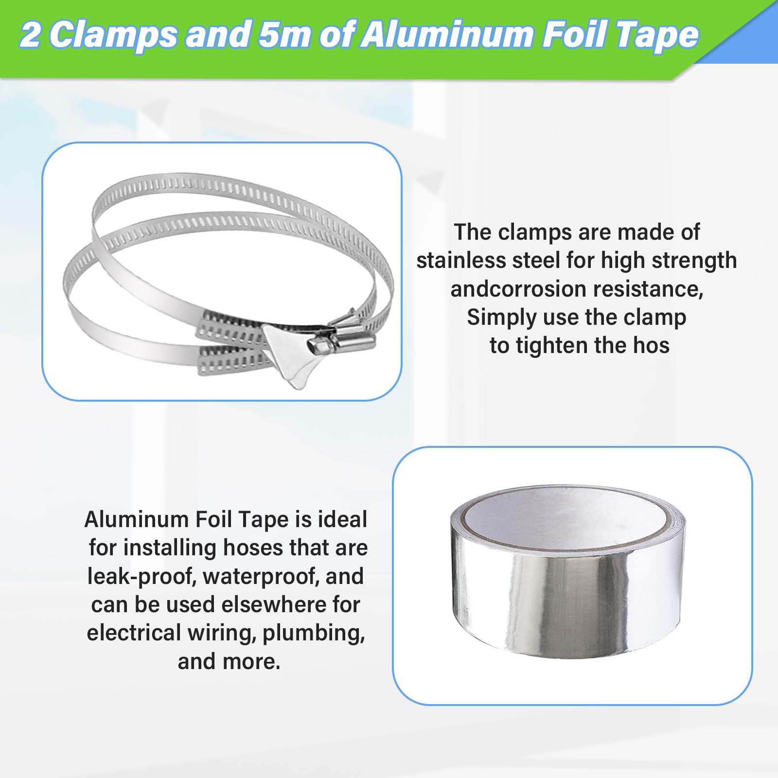 Tubo Flessibile Ventilazione 100mm X 2m - Per Cappe, Asciugatrici, Aria Condizionata - Foto 3