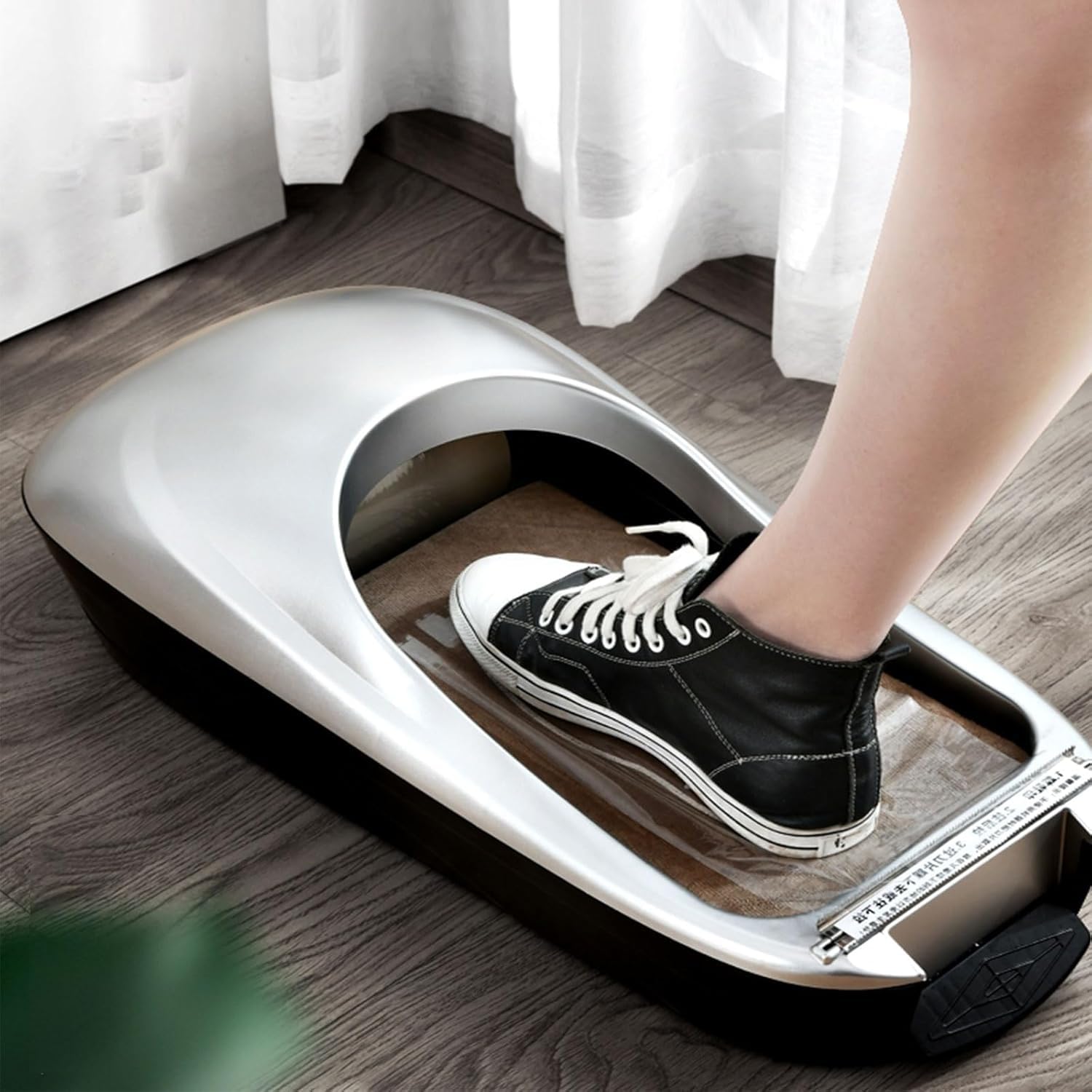 Automatyczny dozownik pokrowców na buty, zawiera 600 jednorazowych plastikowych pokrowców na buty, trwała maszyna do użytku w pomieszczeniach, sklepów