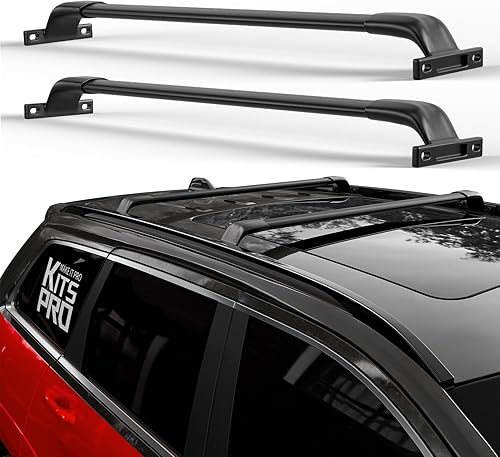KitsPro Barras transversales para portaequipajes de techo de 260 libras para Jeep Grand Cherokee 2022-2025, Grand Cherokee L 2021-2025, barra
