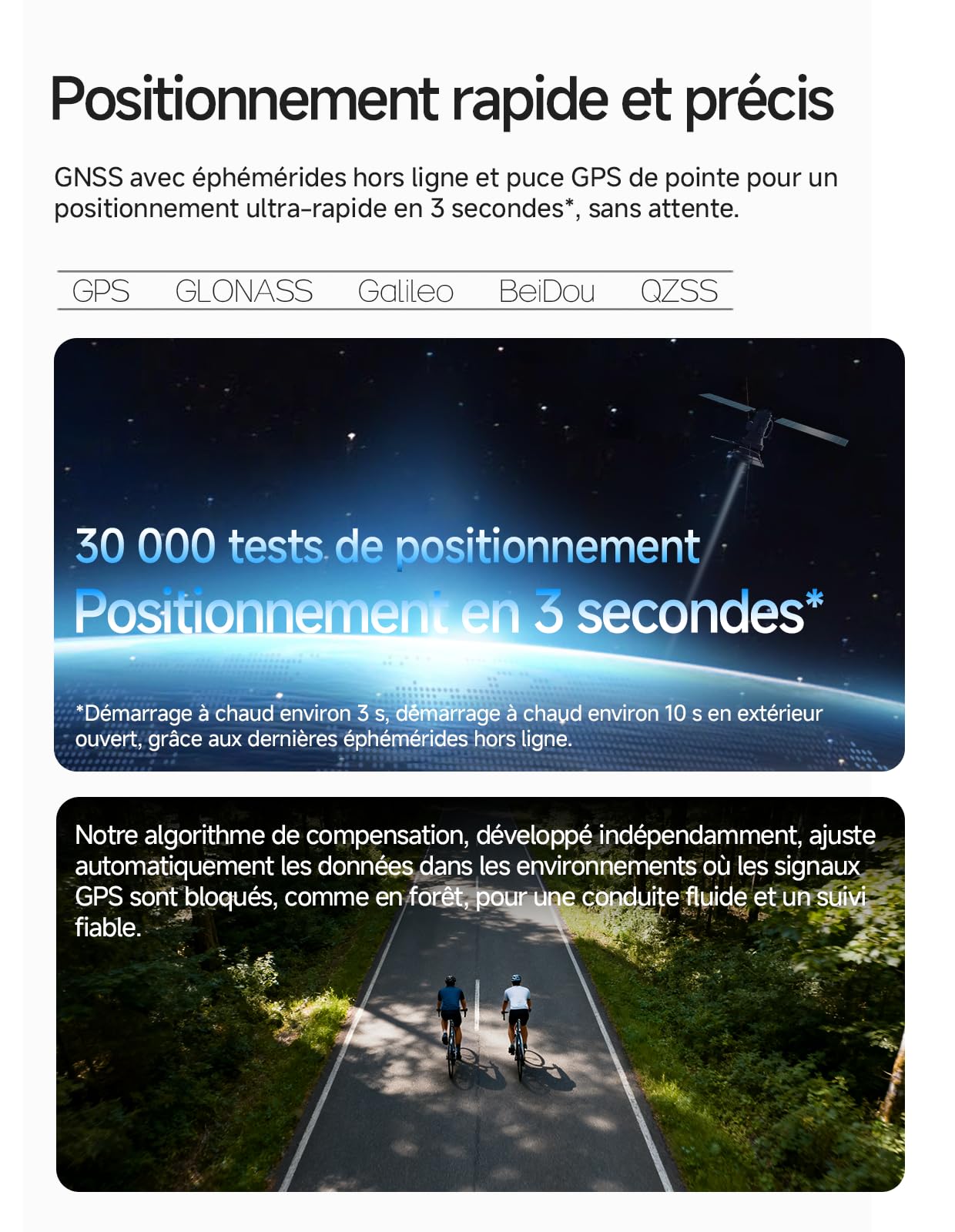 iGPSPORT BSC100MAX Compteur Velo sans Fil, Écran 3" Grand Démarrage/Arrêt Automatique 40H d'Autonomie Données Personnalisables IPX7 Étanche Compteur Velo GPS