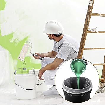 Paint Strainer Bags 1 Gallon Paint Filter Bag White Fine Mesh Disposable Bag Bucket Strainer with Elastic Drawstring Top Opening for Paint Gardening, 10 Pack