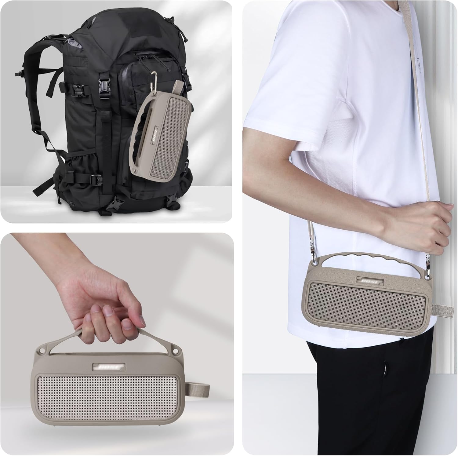 2nd Gen Silicone Cover Compatible with Bose SoundLink Flex 2nd Gen/Bose SoundLink Flex Portable Speaker (Sandstone Cover) - Image 8