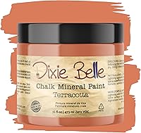 Vista 240 de Dixie Belle Paint Company - Pintura con acabado de tiza para muebles, color blanco lino (Drop Cloth), 8 fl oz, pintura mineral color blanco lino mate