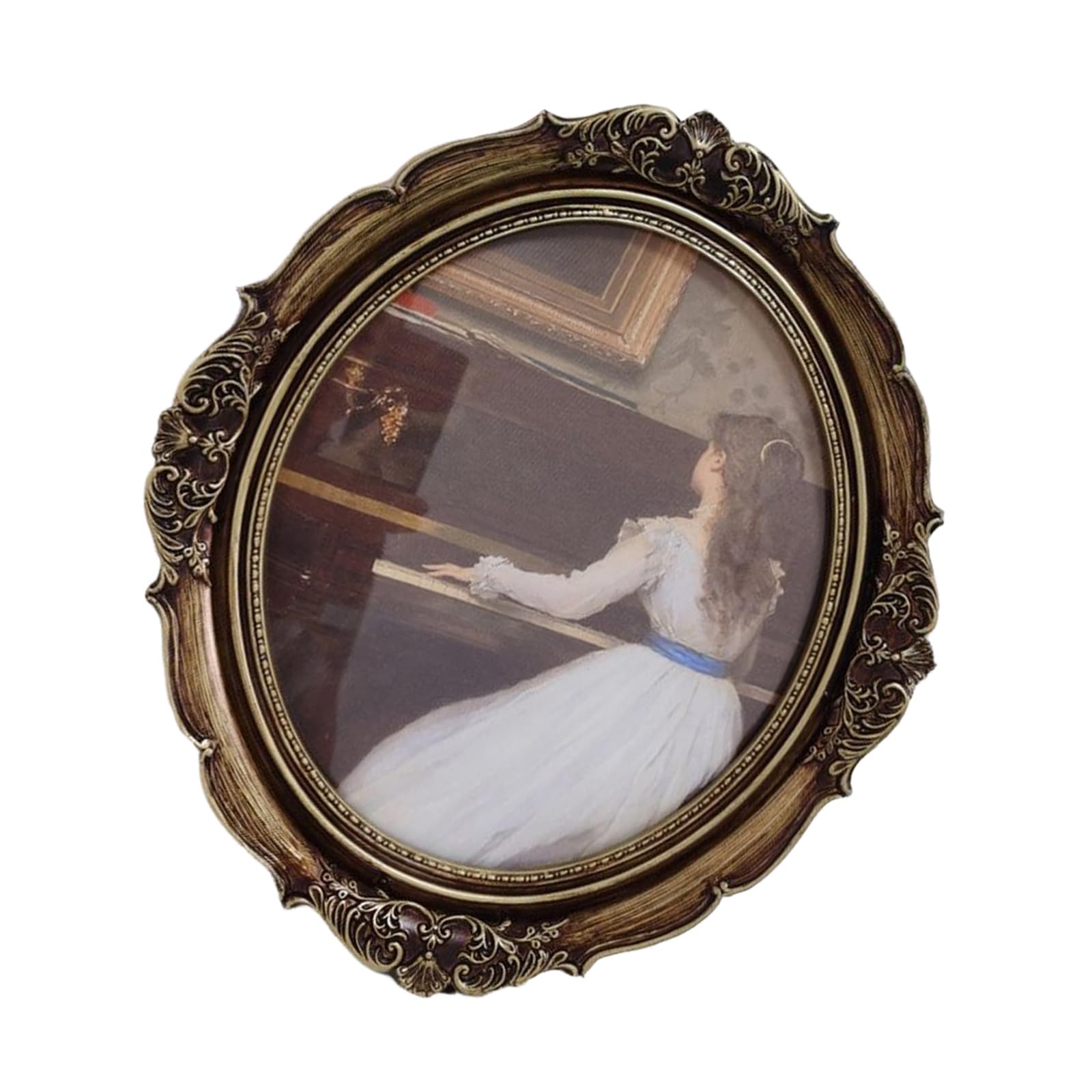 Cadre photo mural rétro résine et finition antique pour salon et chambre
