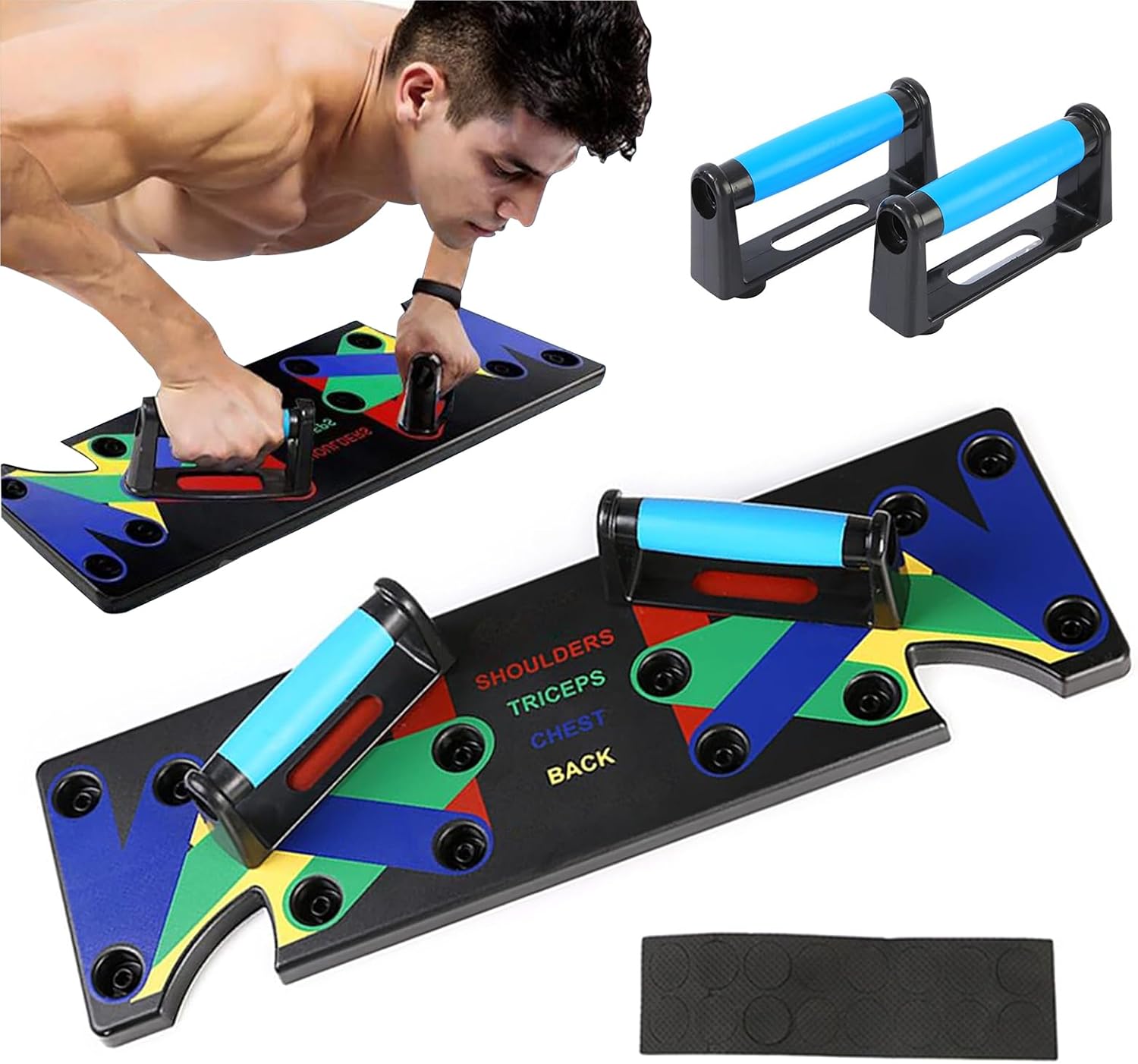 Push Up Board, 9 in 1 Multi-Functional Pushup Bar Home Workout Equipment, Professional Push Up Stands Strength Training Equipment for Chest Muscle Exercise, Burn Fat Strength, Training Arm