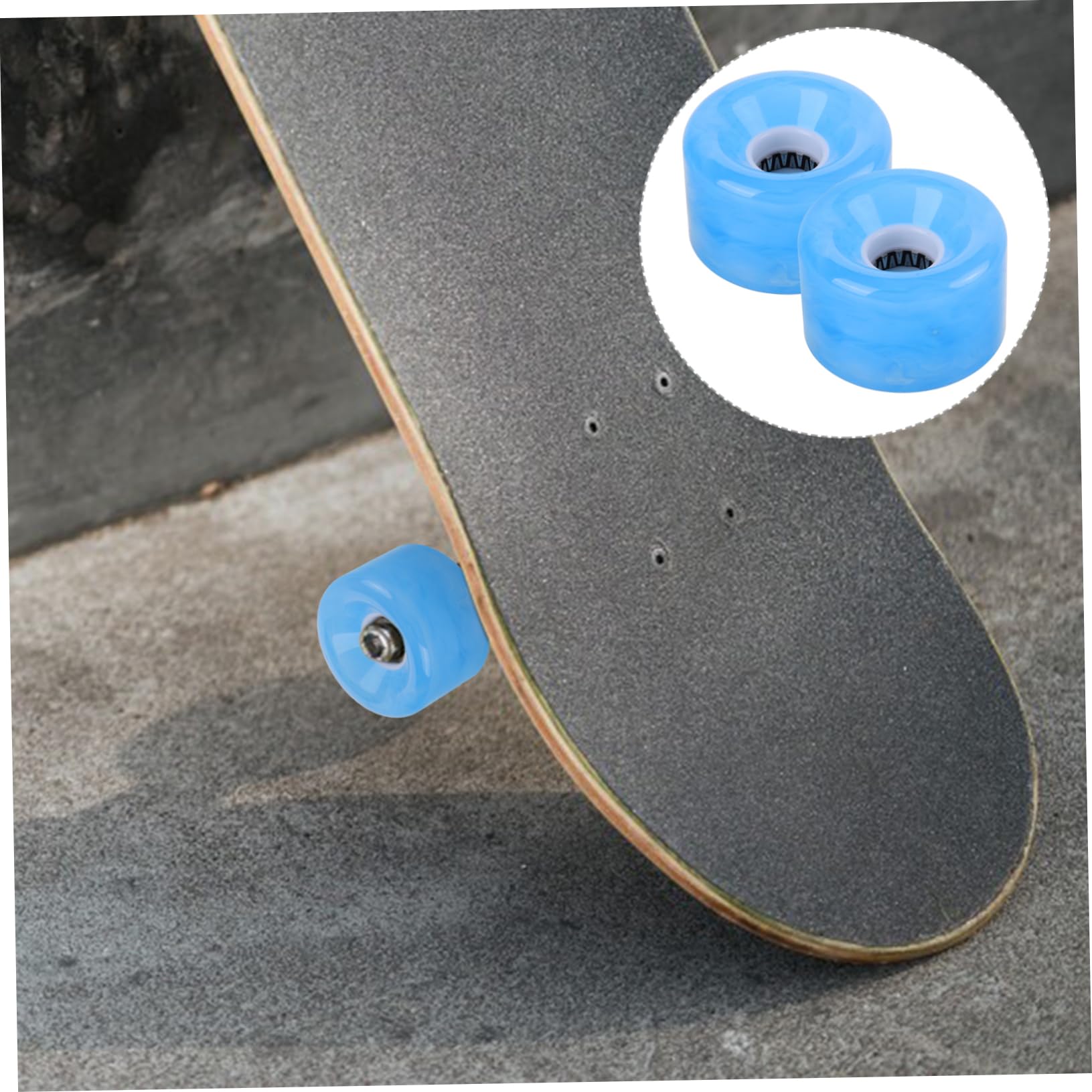 BESPORTBLE S Prácticas Ruedas De Skate Rueda De Longboard Patineta Rueda Grande Camiones De Skate Llantas Ruedas De Diseño De Rodamientos Reemplazos De Ruedas PU Sky-Blue