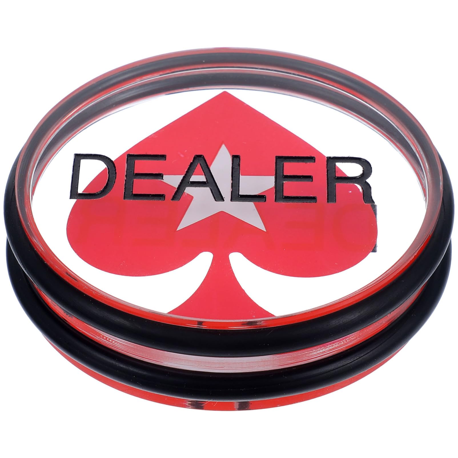 Toyvian 3 Piezas Tarjeta De Prensa del Distribuidor Botón del Disco del Crupier Botón De Repartidor para Texas Holdem Titular De Fichas De Póquer Acrílico Niño Tarjeta De bits Pequeña