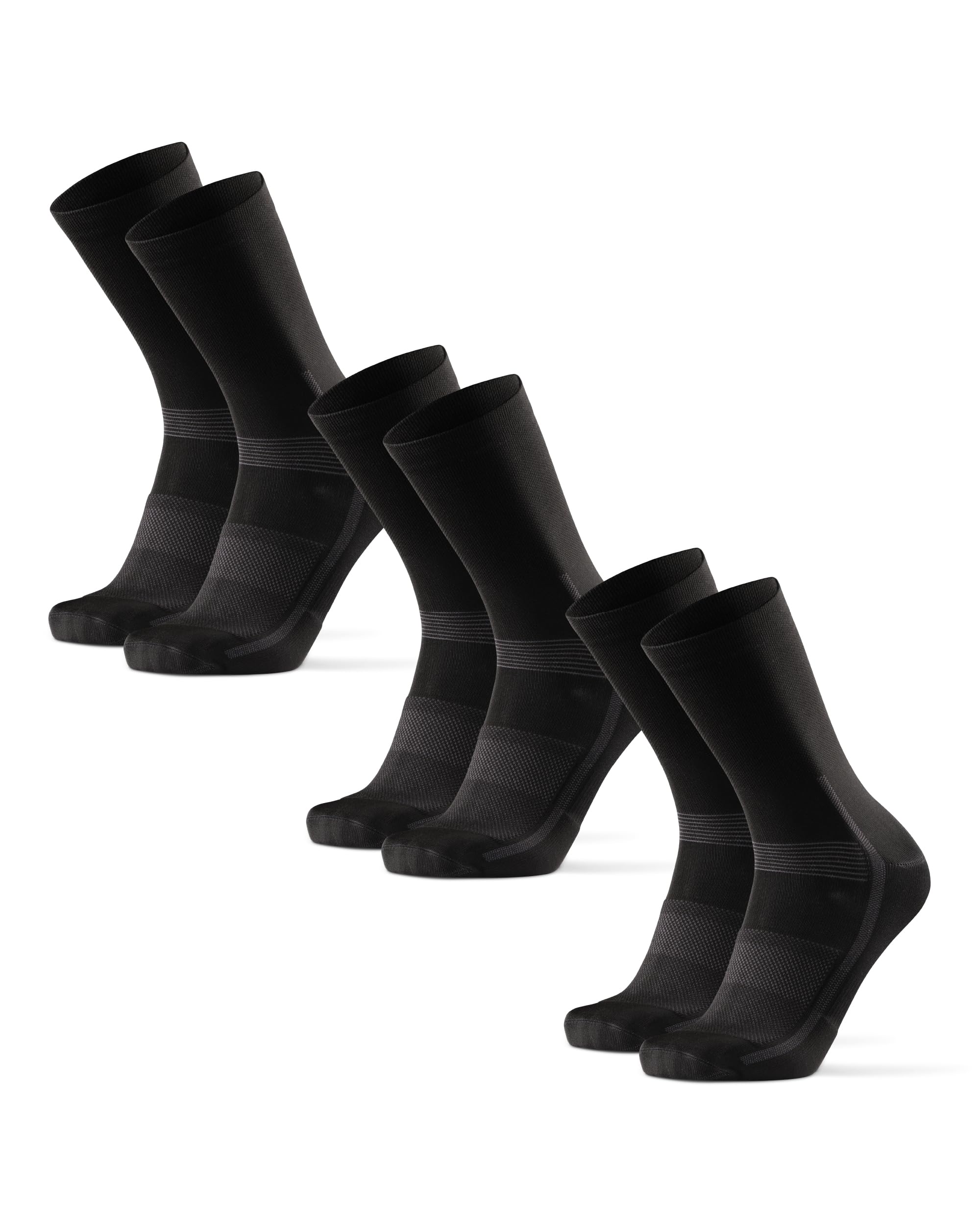 DANISH ENDURANCE Cycling Regular Socks, Breathable, Cushion, Anti-friction, Men's, Women's, 3 Pairs