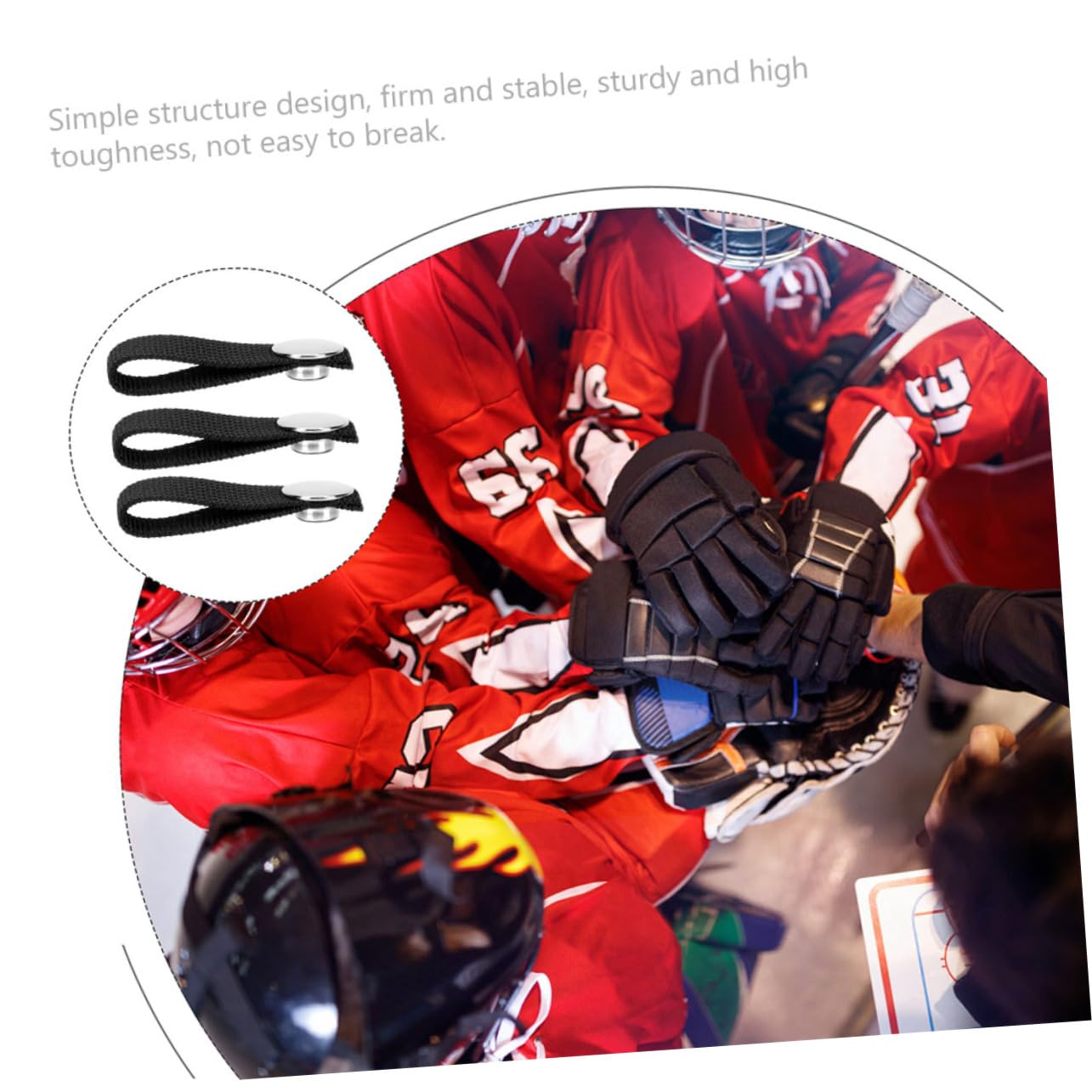 GARVALON 3pcs Detachable Hockey Helmet Chin Straps Chin Strap for Optimal Fit Material Lightweight Accessory for Hockey Sports Compatible Hard Hats