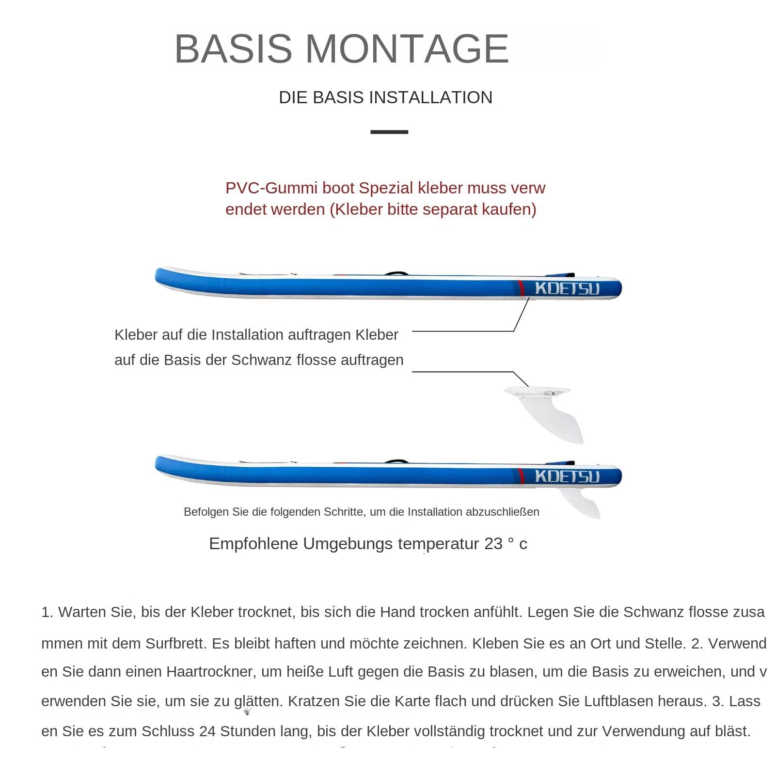 Palmes de Rechange pour Planche de Paddle, aileron Central Unique | de 20,3 cm, aileron arrière Amovible pour Planche de Surf, Montage sans Outils