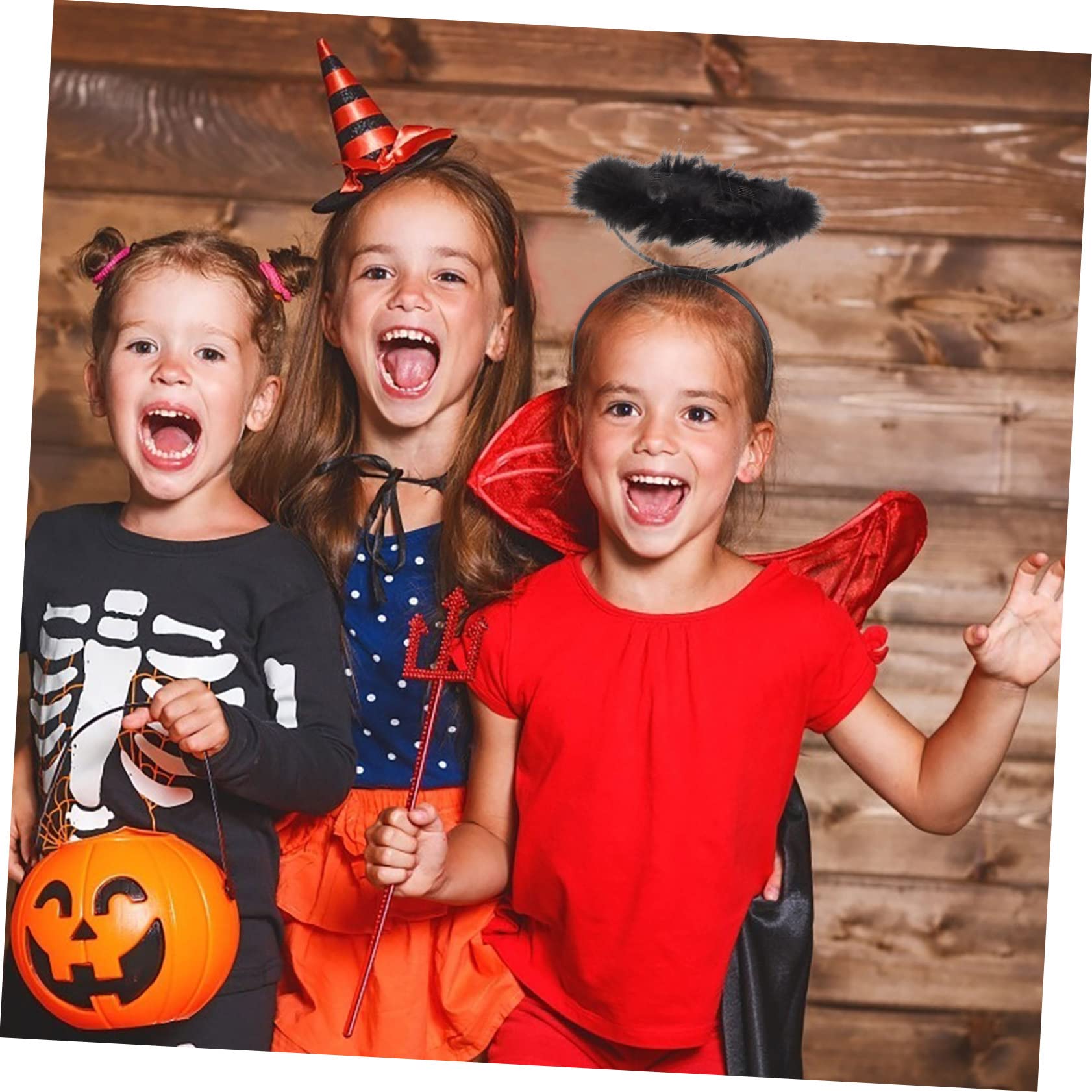 Set Aureola E Bacchetta Magica Da Angelo In Piume Bianche, Costume Accessori Per Bambini E Adulti, Per Halloween, Natale, Carnevale, Cosplay