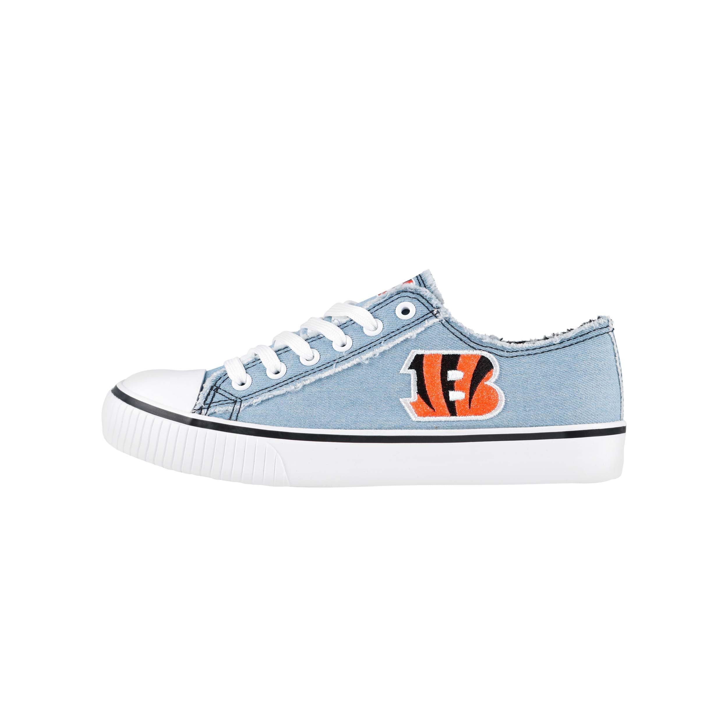 FOCO NFL Womens NFL Denim Team Logo Ladies Fashion Low Top Canvas Sneakers Shoes