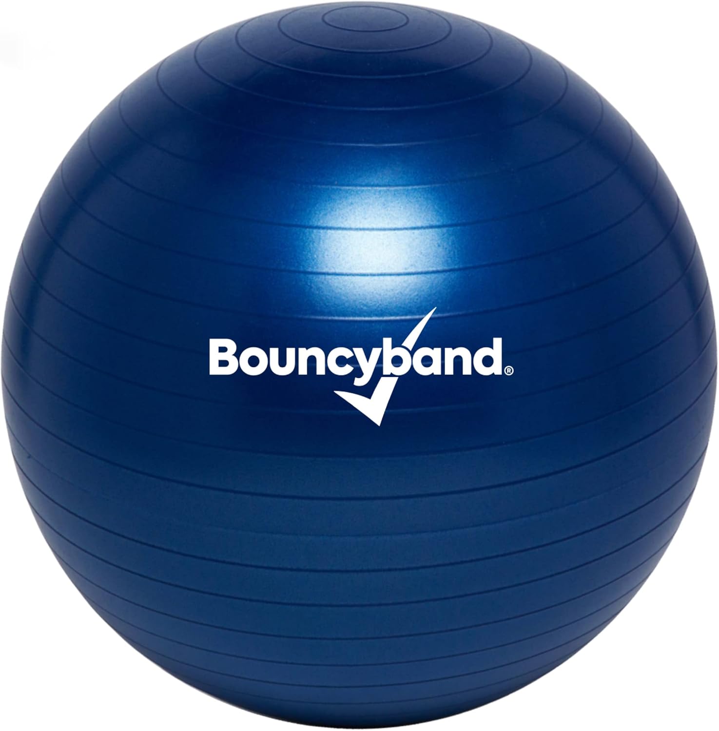 Bouncyband Weighted No Roll Yoga Ball Chair for Kids Up to 5' Tall Blue