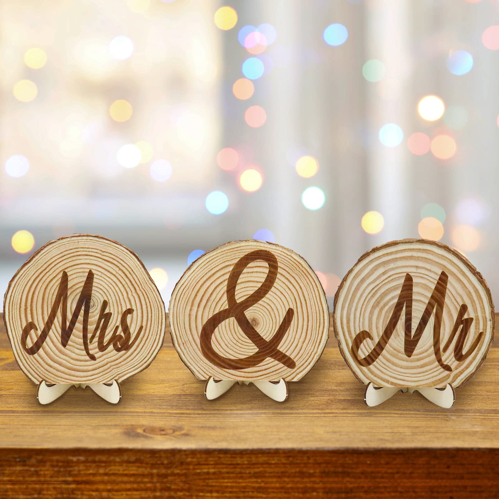Mis and Mr Sign for Dessert Table,Rustic Wedding Table Decorations