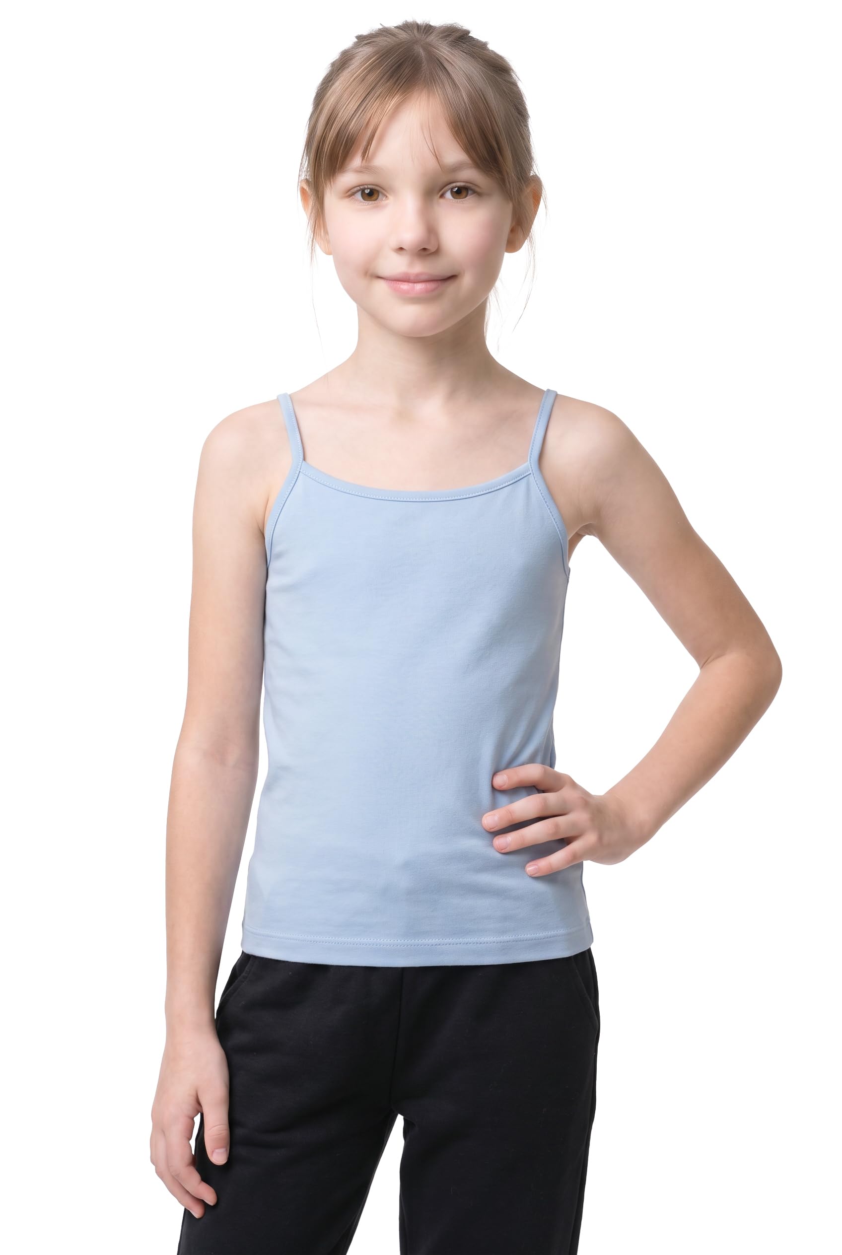 Kurve Girl’s Sleeveless Tank Top – Stretch Undershirts Cami Camisole, UV Protective Fabric, Rated UPF 50+ (Made in USA)