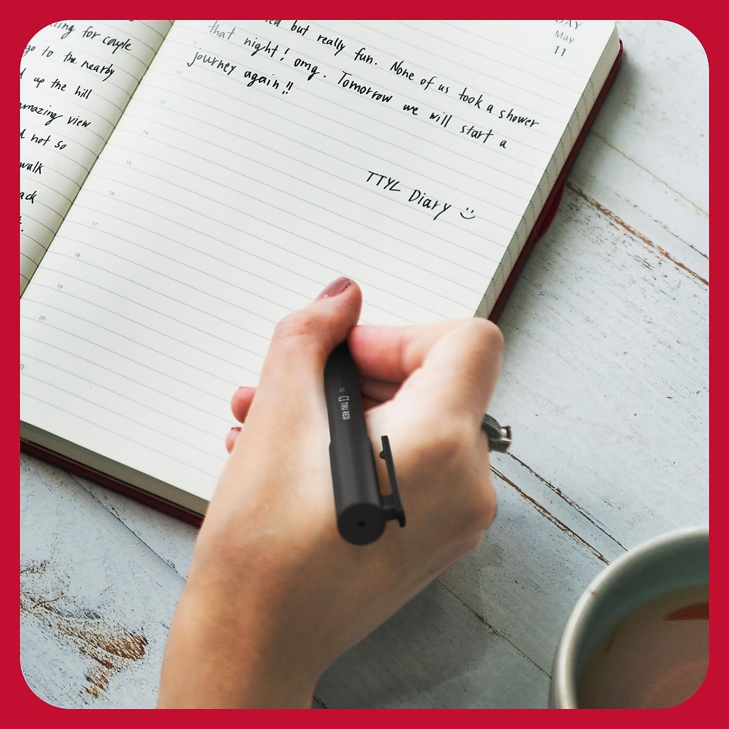 TRU RED Gel Stick Pens, Fine Point 0.5mm, Black Ink, 12 Pack – Quick‑Dry Pens for Precise, Smudge‑Free Writing
