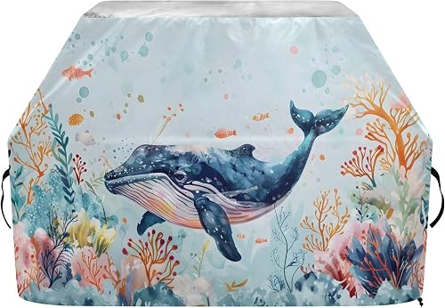 Premium Grill Cover Waterproof Bright Rainbow Wave Barbecue Cover Fade Resistant