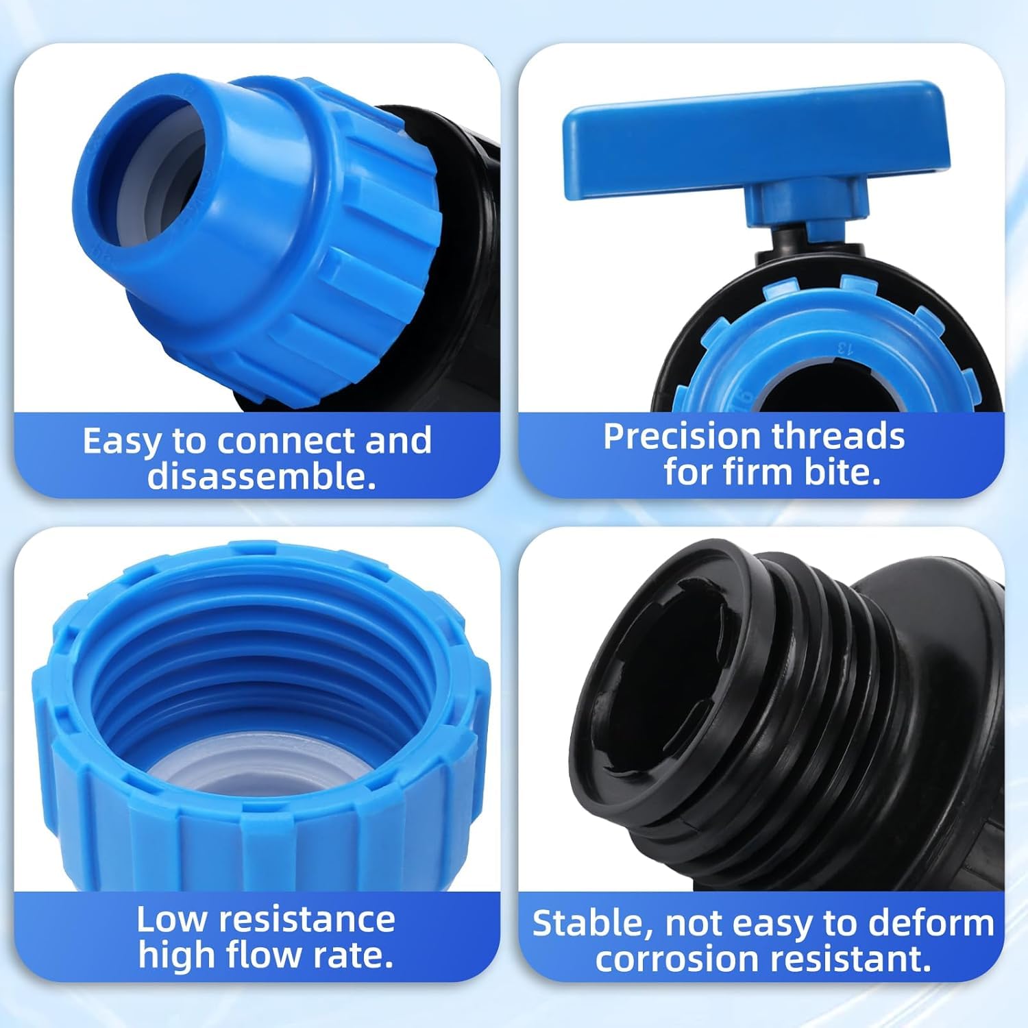 Lot De 4 Raccords De Tuyau À Pousser Pour Raccorder,Raccords De Tuyau D'Arrosage À Raccorder